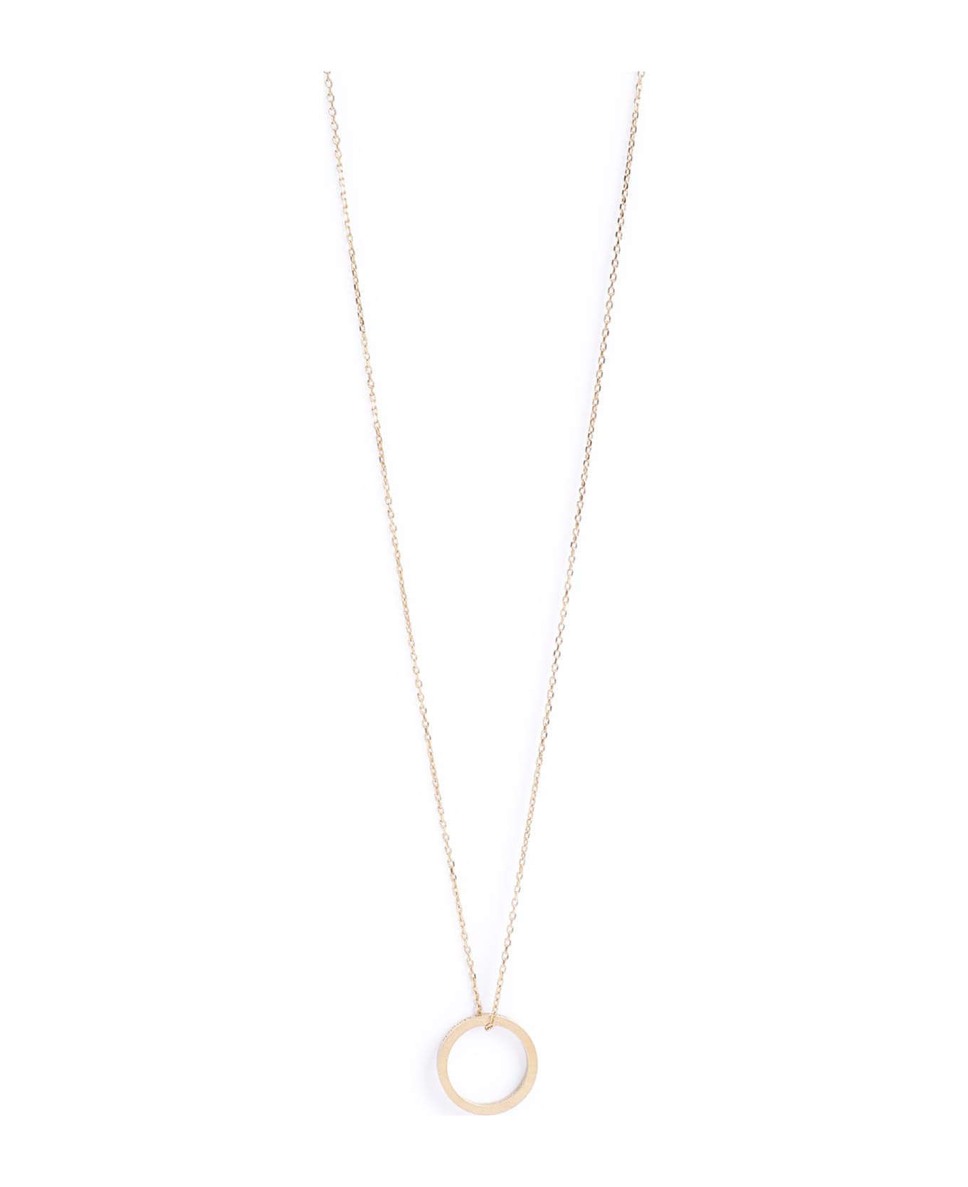 Maison Margiela Logo Reference Necklace With Ring - Yellow Gold Plating Burattato ネックレス