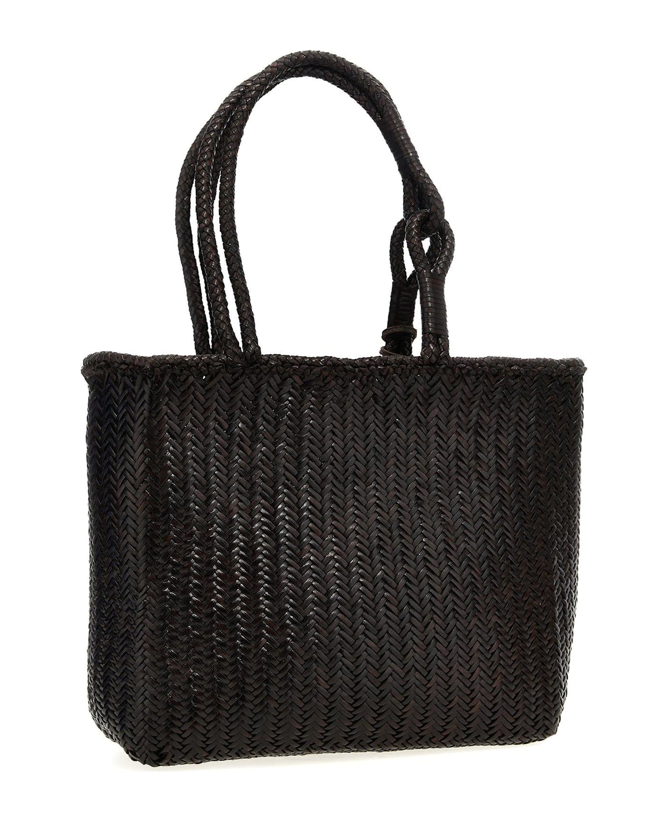 Lemaire Chevron Woven Tote Bag - Ristretto