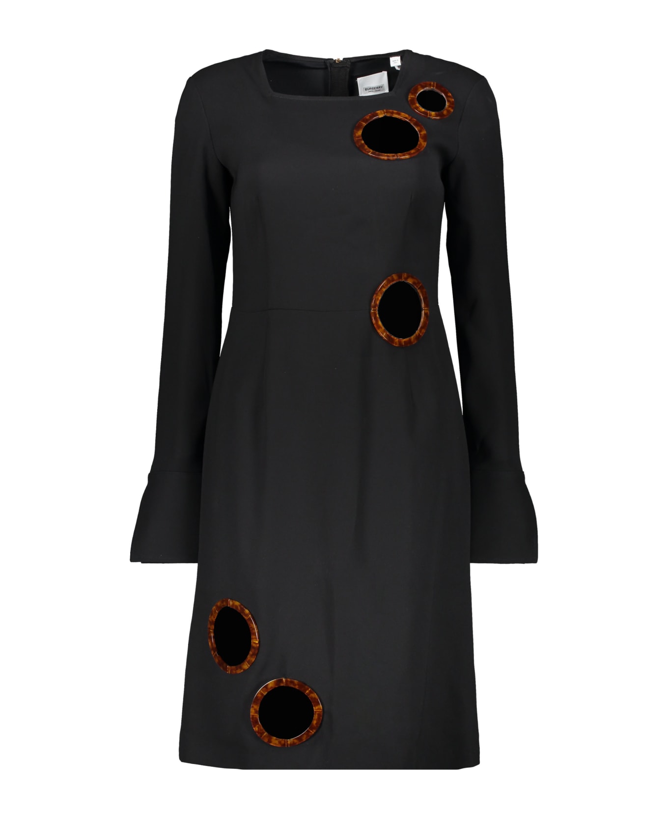 Burberry Silk Dress With Applications - black