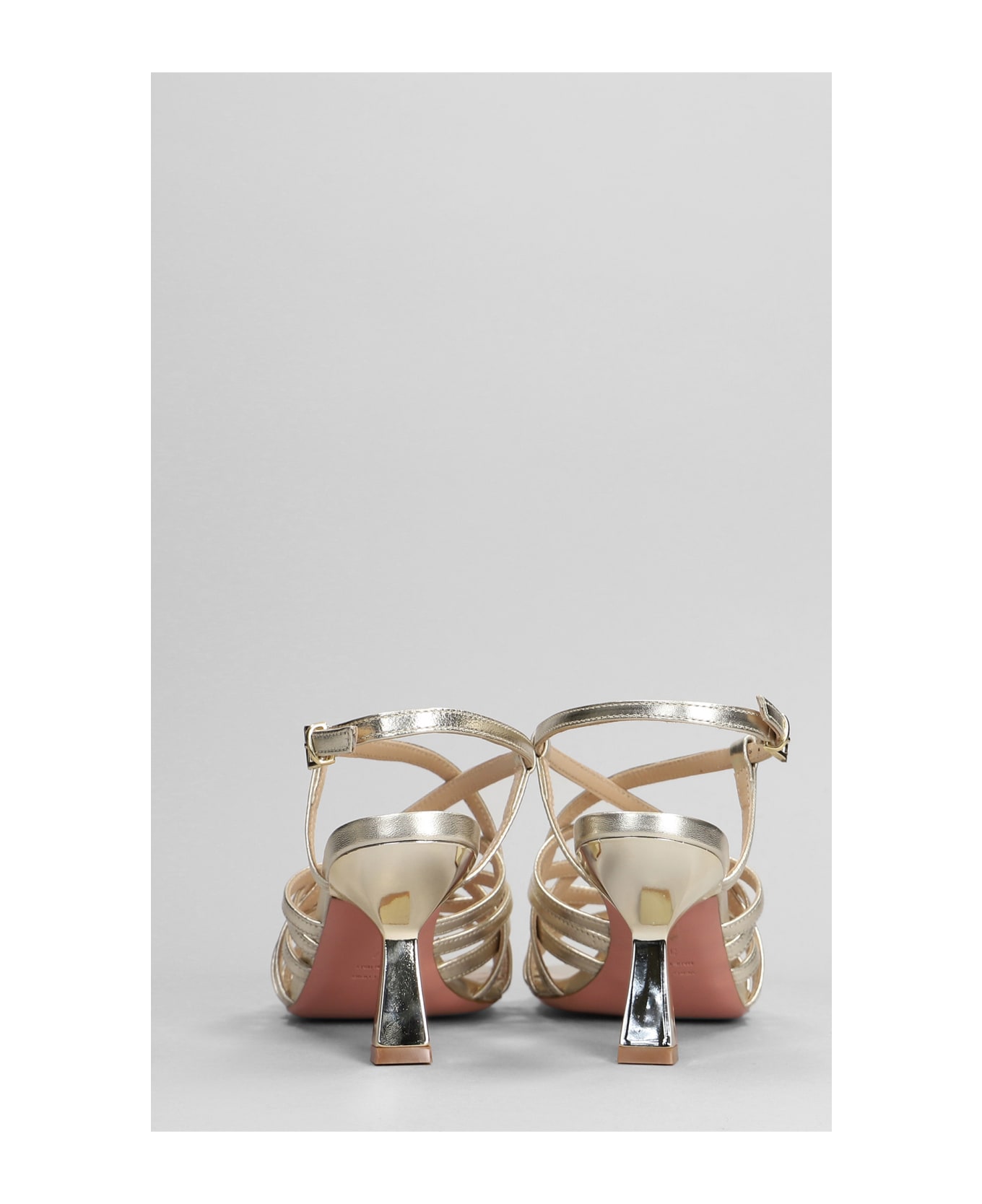 Roberto Festa Dream Sandals In Platinum Leather - platinum サンダル
