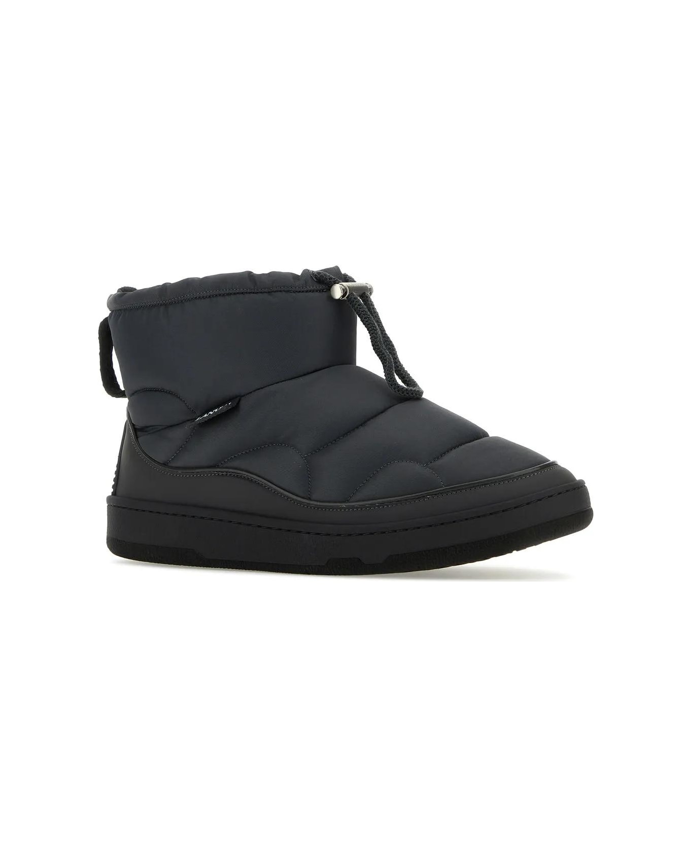 Lanvin Graphite Fabric Curb Snow Ankle Boots - LODEN
