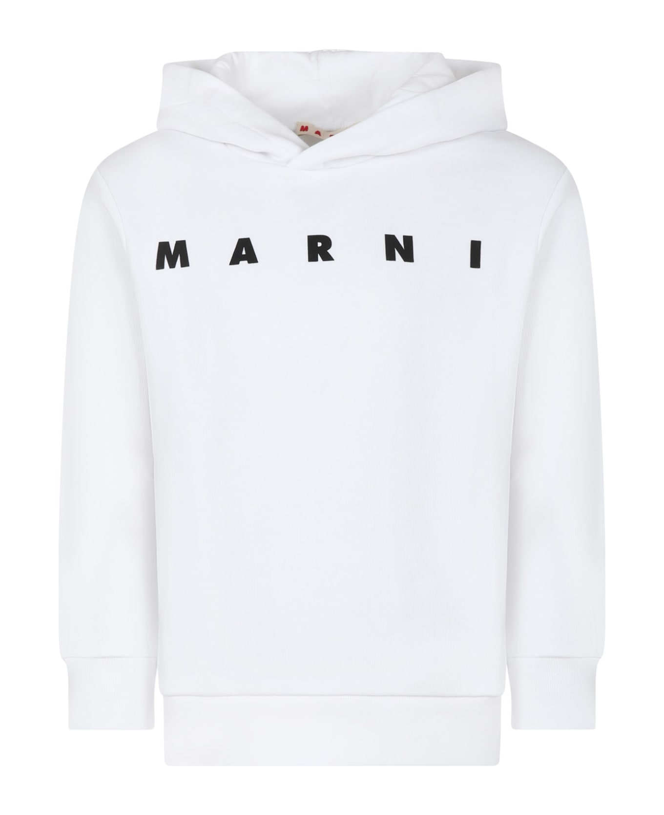 Marni White Sweatshirt For Kids With Logo - White