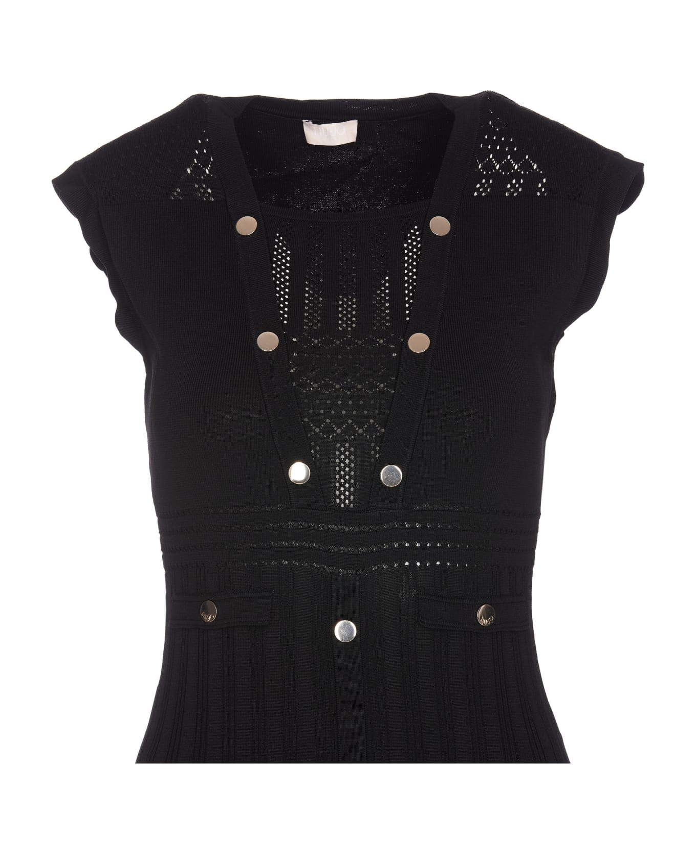 Liu-Jo Knitted Mini Dress - Black ワンピース＆ドレス