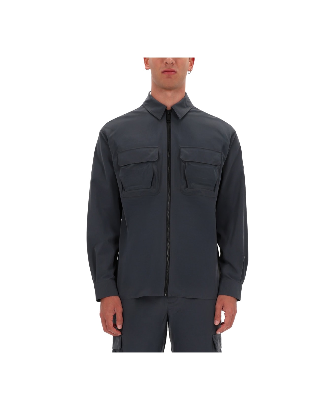 Versace Jeans Couture Zippered Shirt - GREY