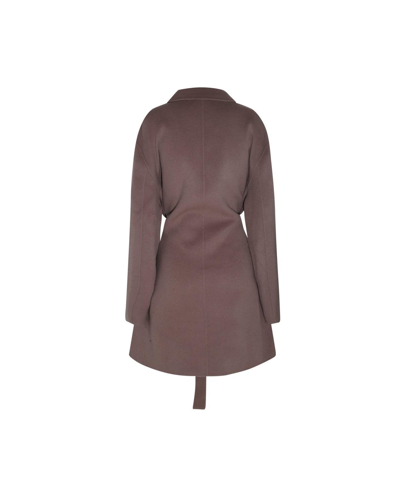 Acne Studios Long-sleeved Belted Coat - DUSTY LILAC