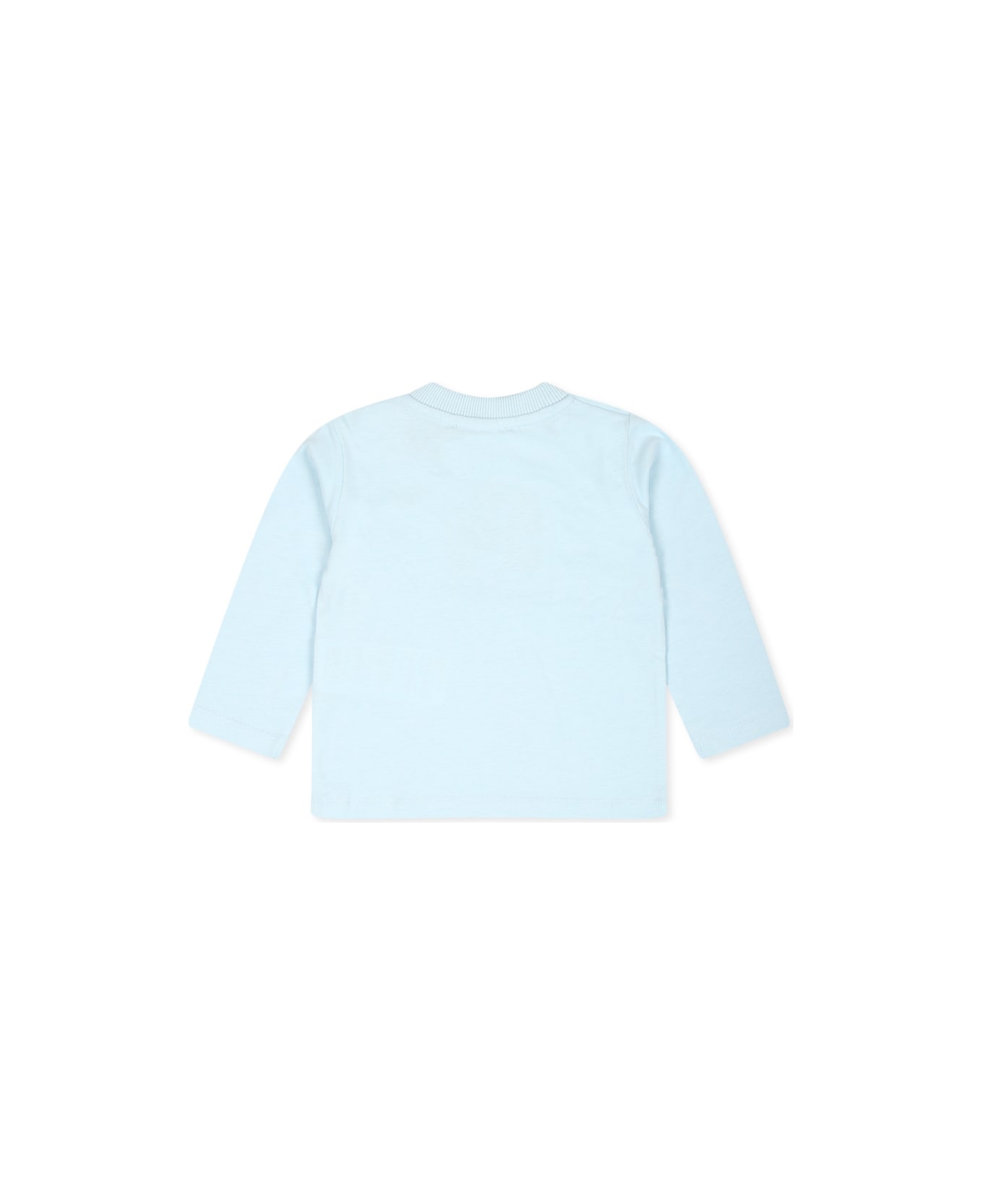 Moschino Light Blue T-shirt For Baby Boy With Teddy Bear - Light Blue