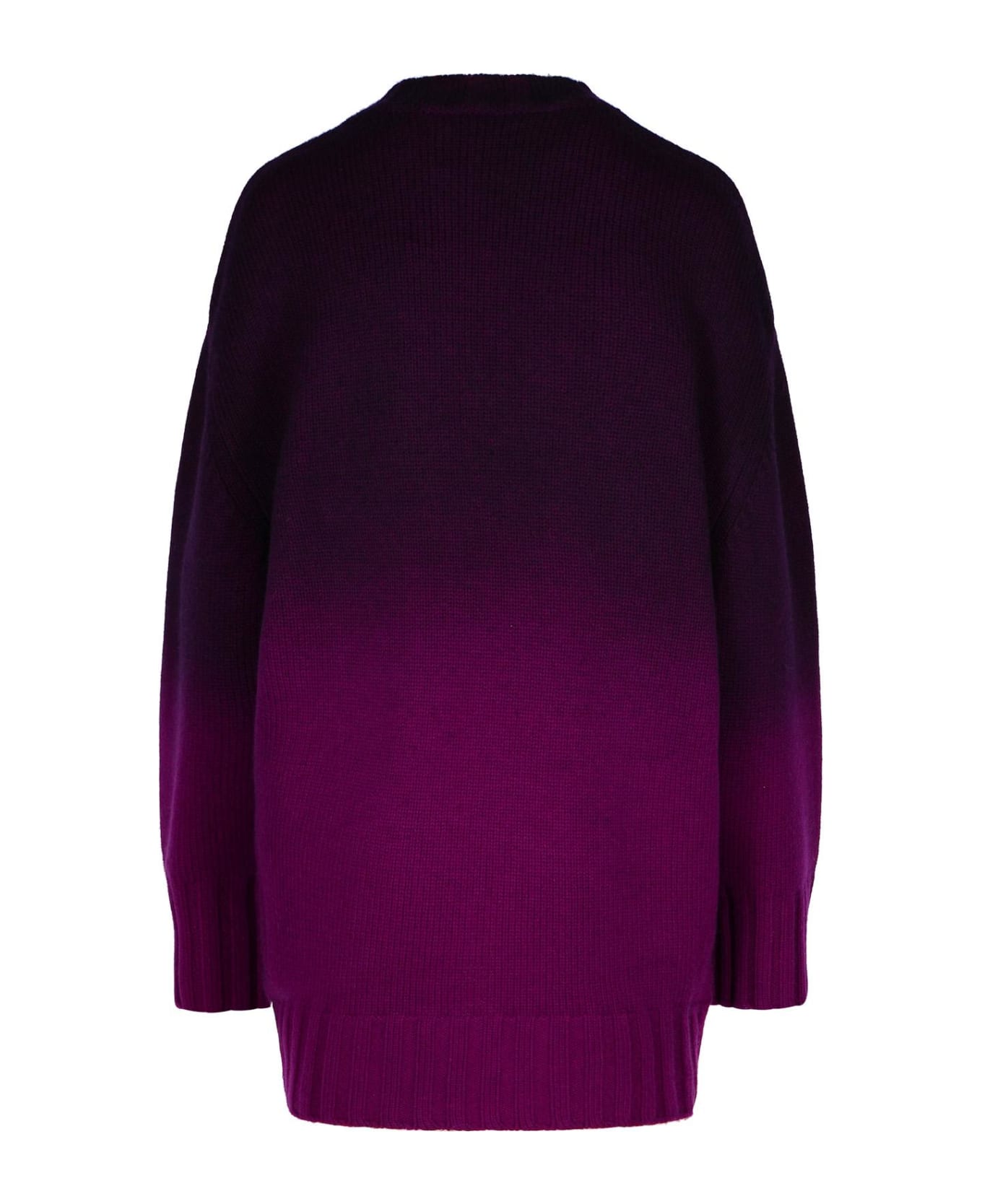 The Attico Purple Wool Blend Mini Dress - Violet