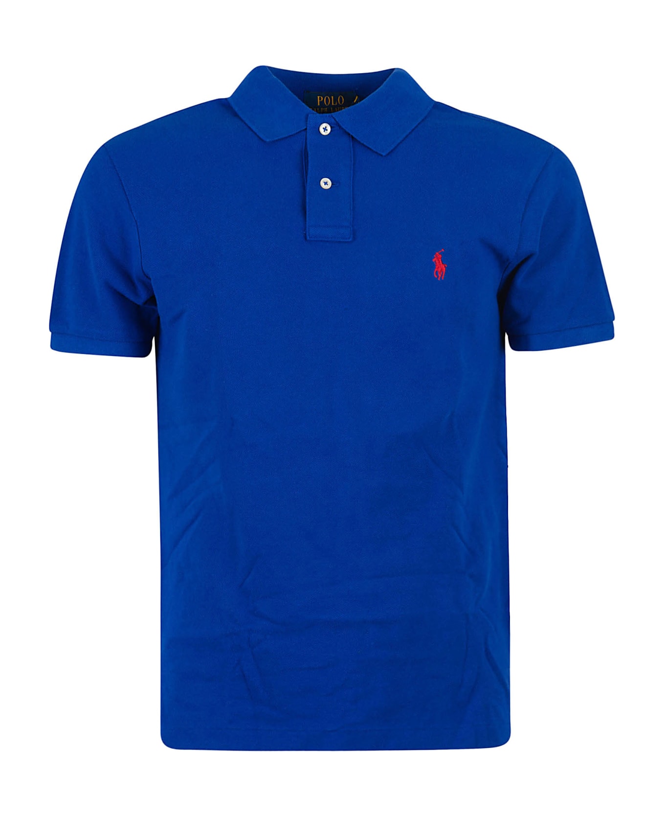 Ralph Lauren Logo Embroidered Polo Shirt - Heritage Royal シャツ