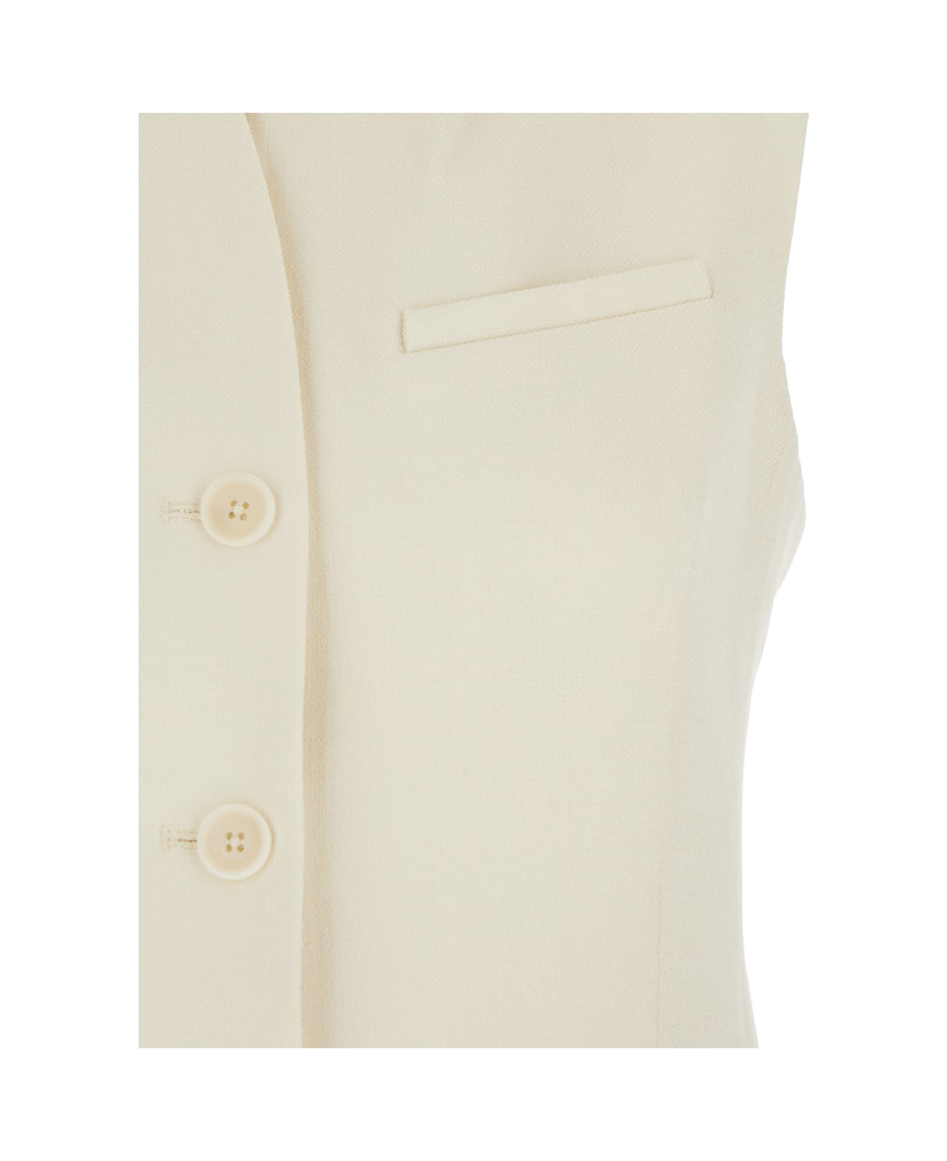 Simkhai 
georgina
 White Long Dress With Sleeveless Vest In Viscose Blend Stretch Woman - Bianco