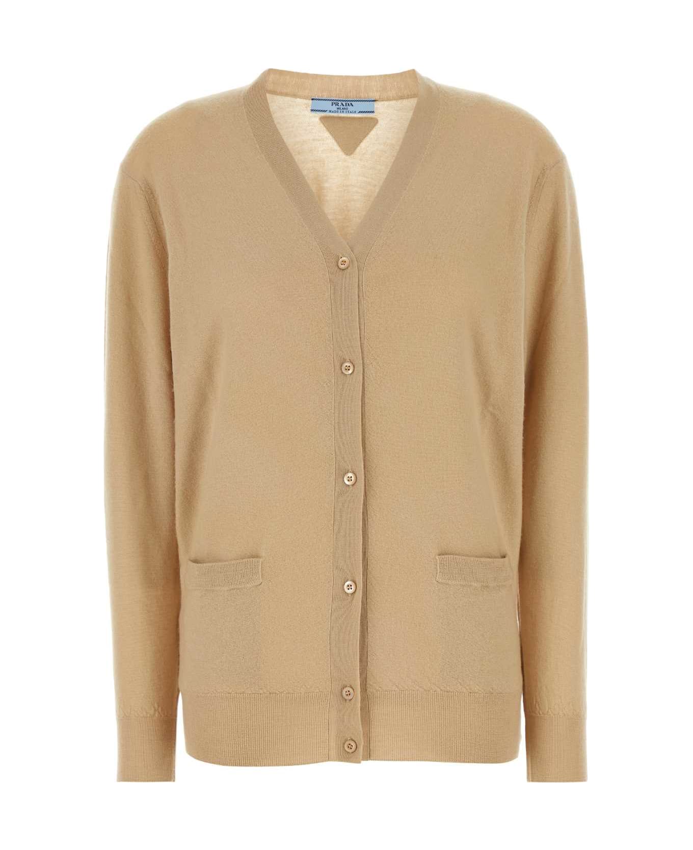 Prada Beige Cashmere Cardigan - ALBINO