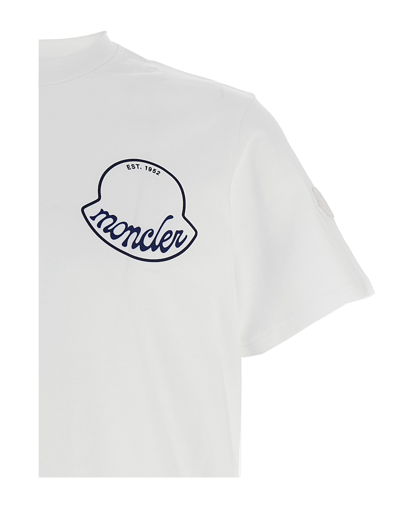 Moncler Logo Print T-shirt - White/Black