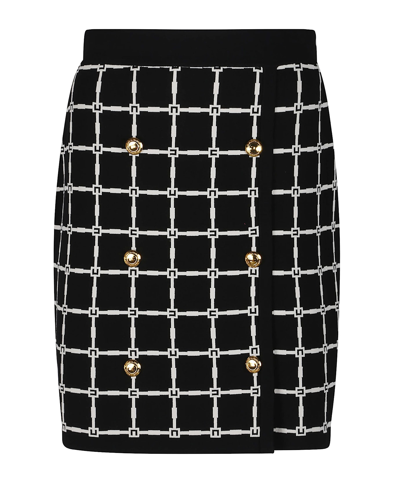 Elisabetta Franchi Knitted Skirt - Nero/burro