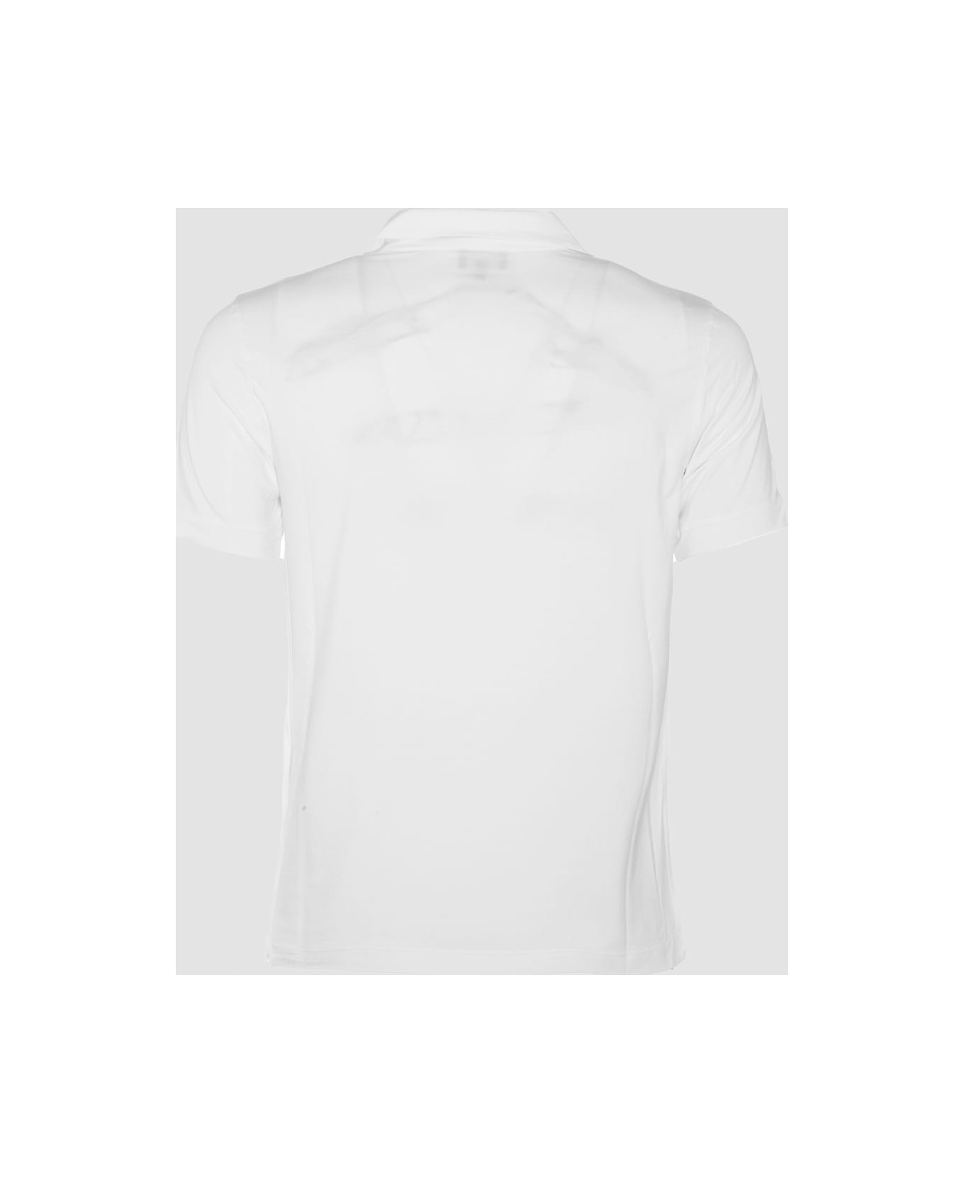 Giorgio Armani White Viscose Blend Polo Shirt - White ポロシャツ
