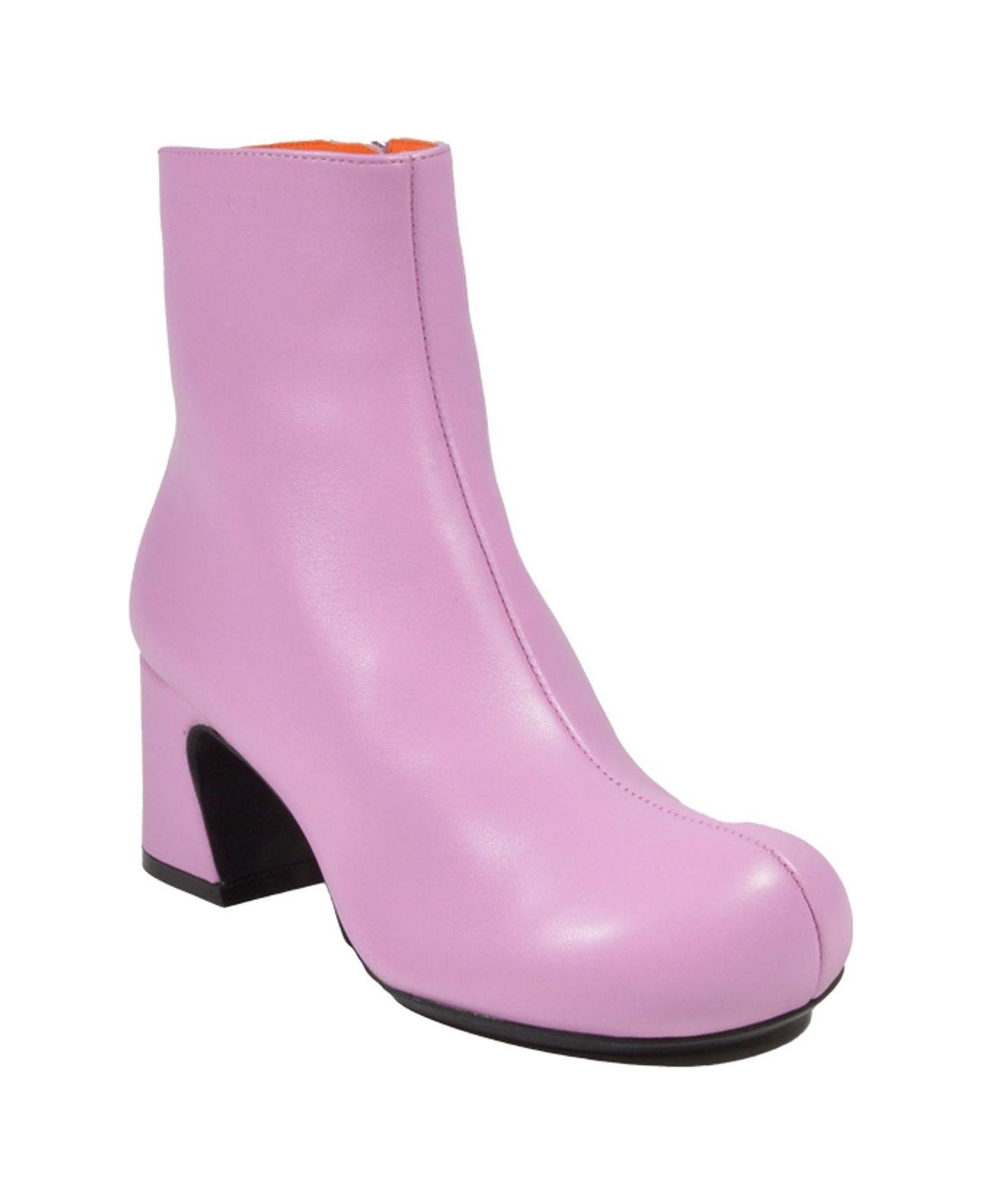 Marni Round Toe Zip-up Ankle Boots - PINK