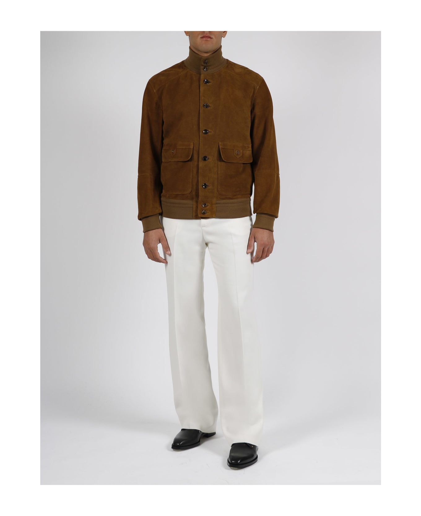 Gucci Satin Profiles Tailored Trousers - White
