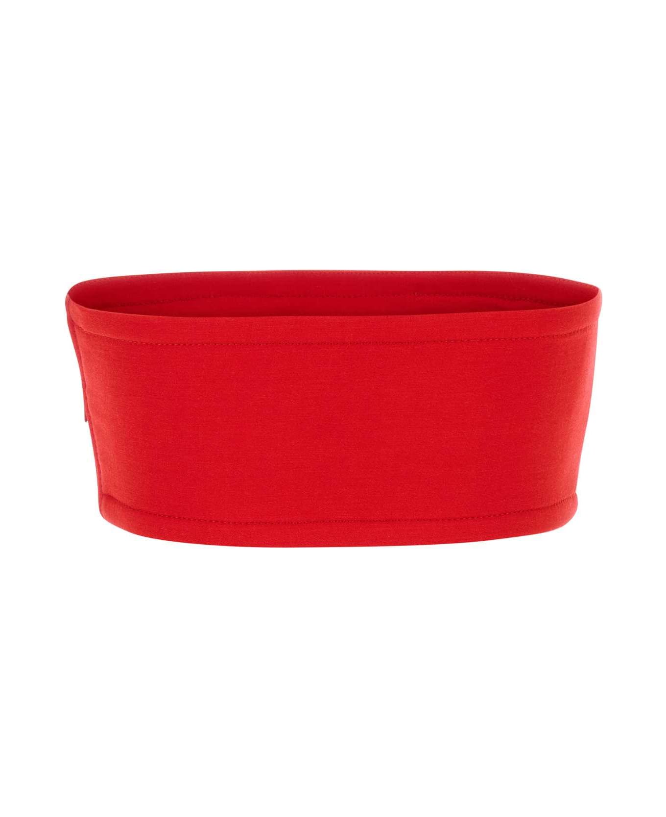 Prada Red Wool Crop-top - ROSSO