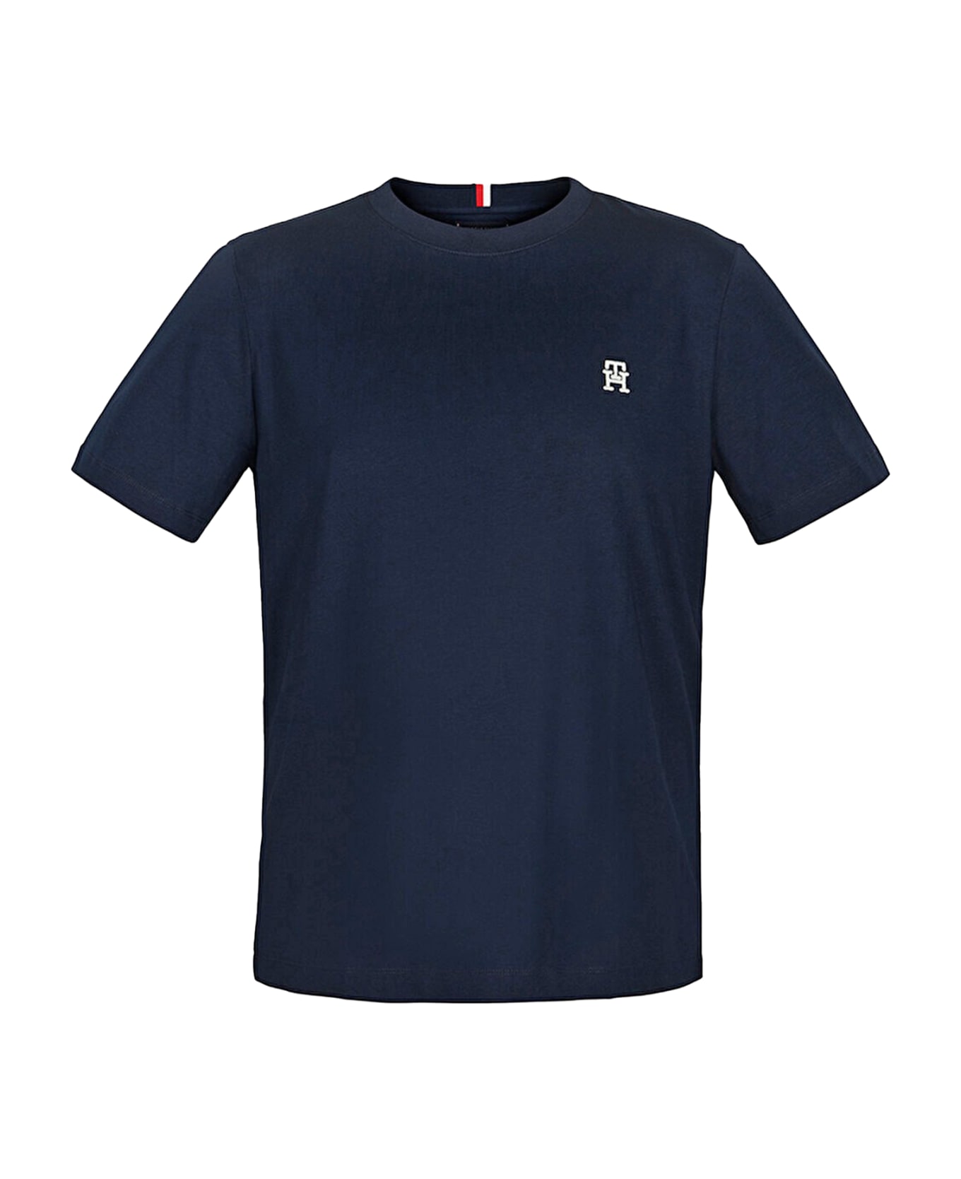 Tommy Hilfiger Navy Blue T-shirt With Logo - DESERT SKY