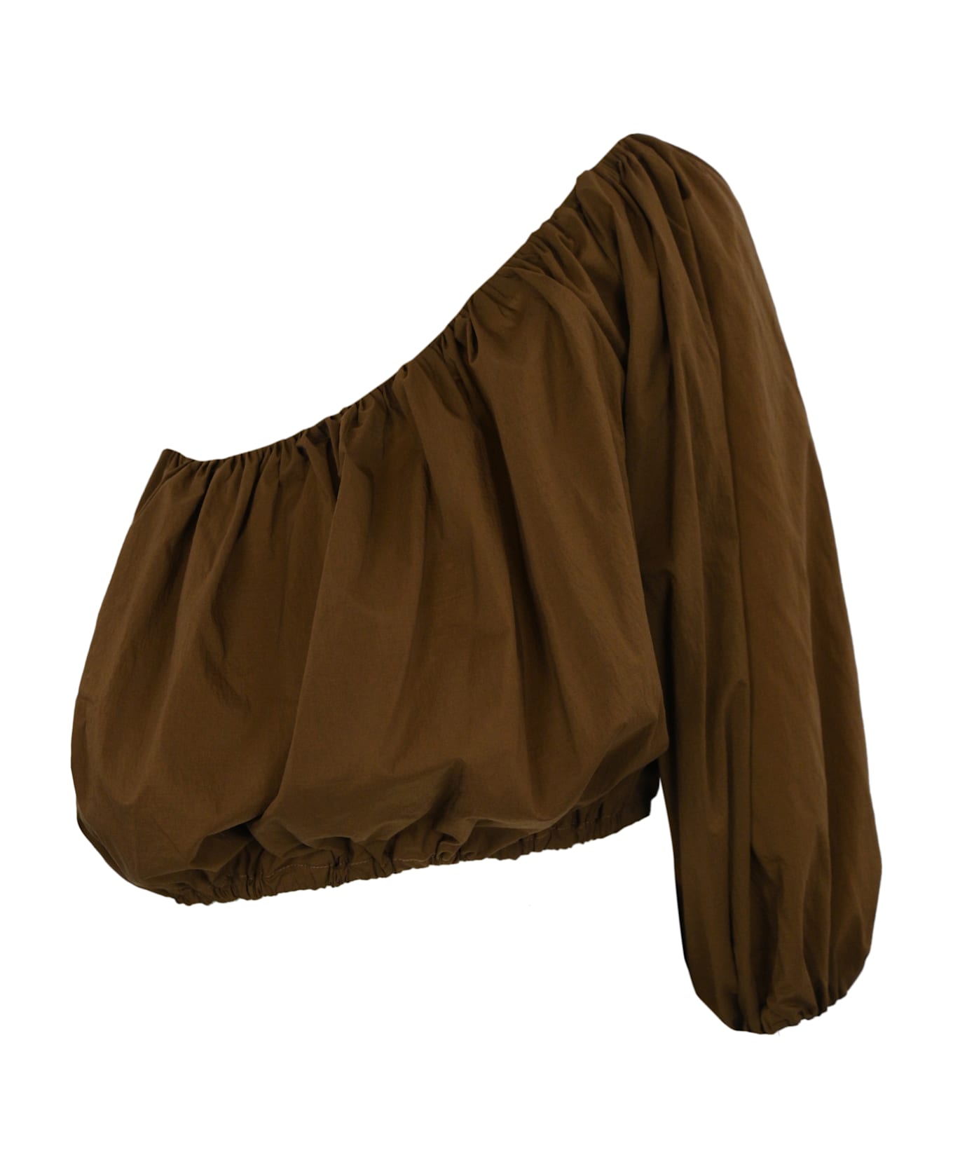 Philosophy di Lorenzo Serafini One-shoulder Blouse In Nylon - Marrone