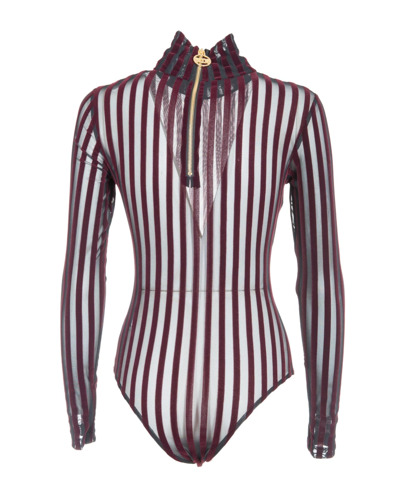 Gcds Velvet Stripe Bodysuit | italist