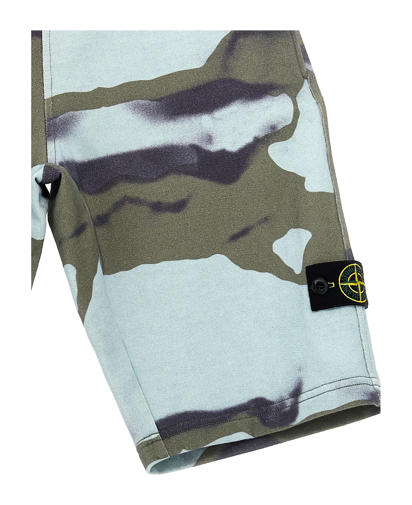 Stone Island Junior Logo Badge Bermuda Shorts - Multicolor