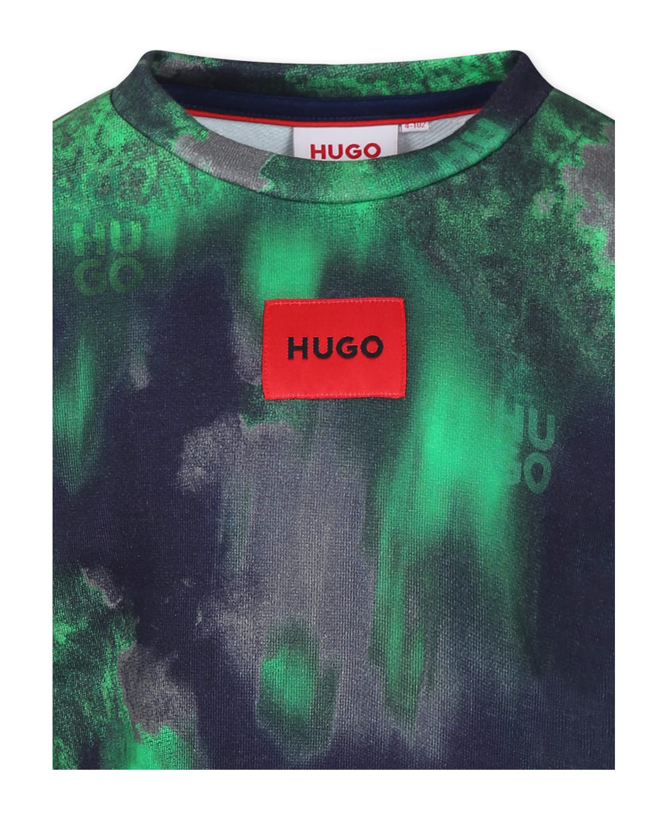 Hugo Boss Blue Sweatshirt For Boy With Logo - Blue