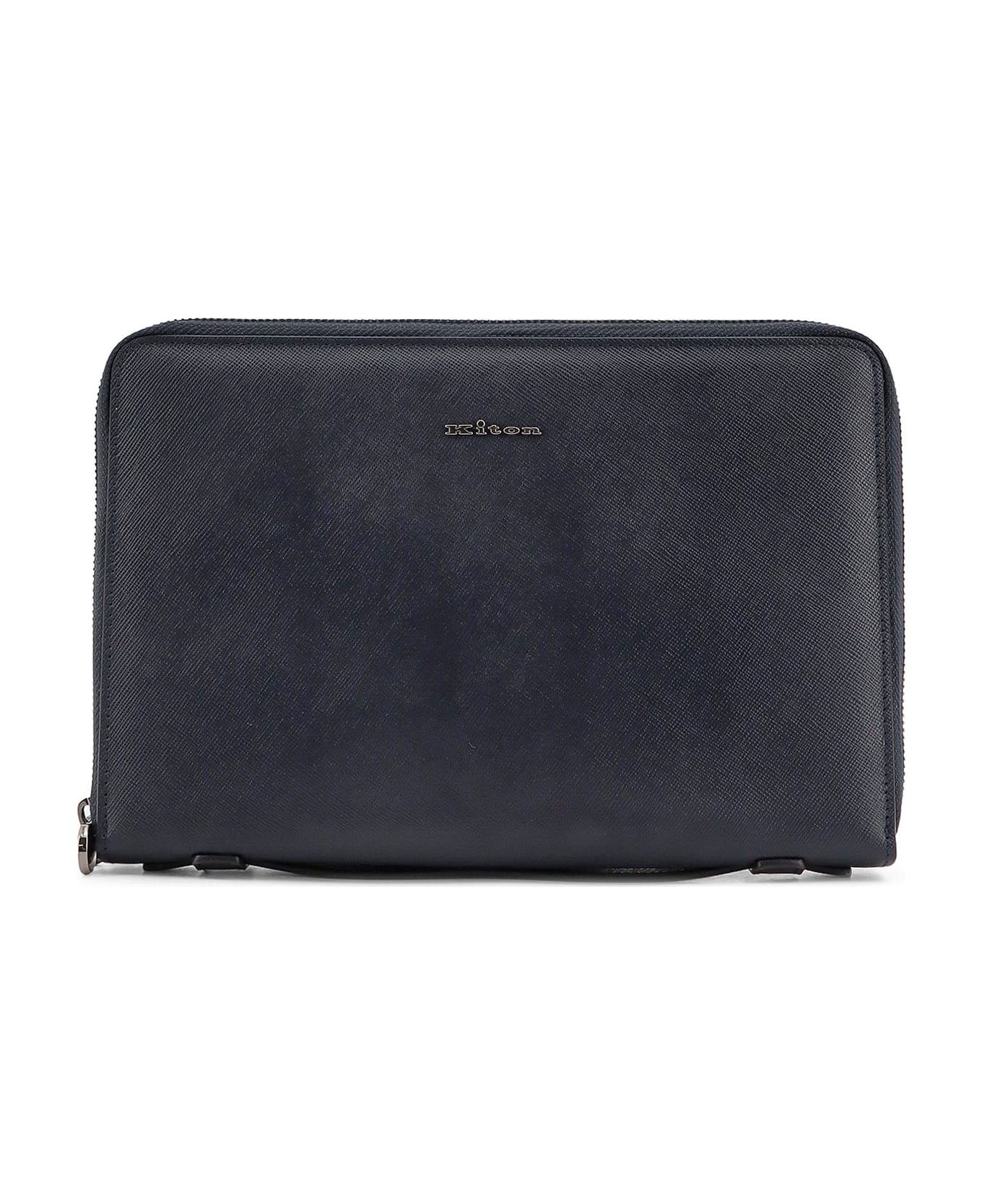 Kiton Leather Briefcase - Blue