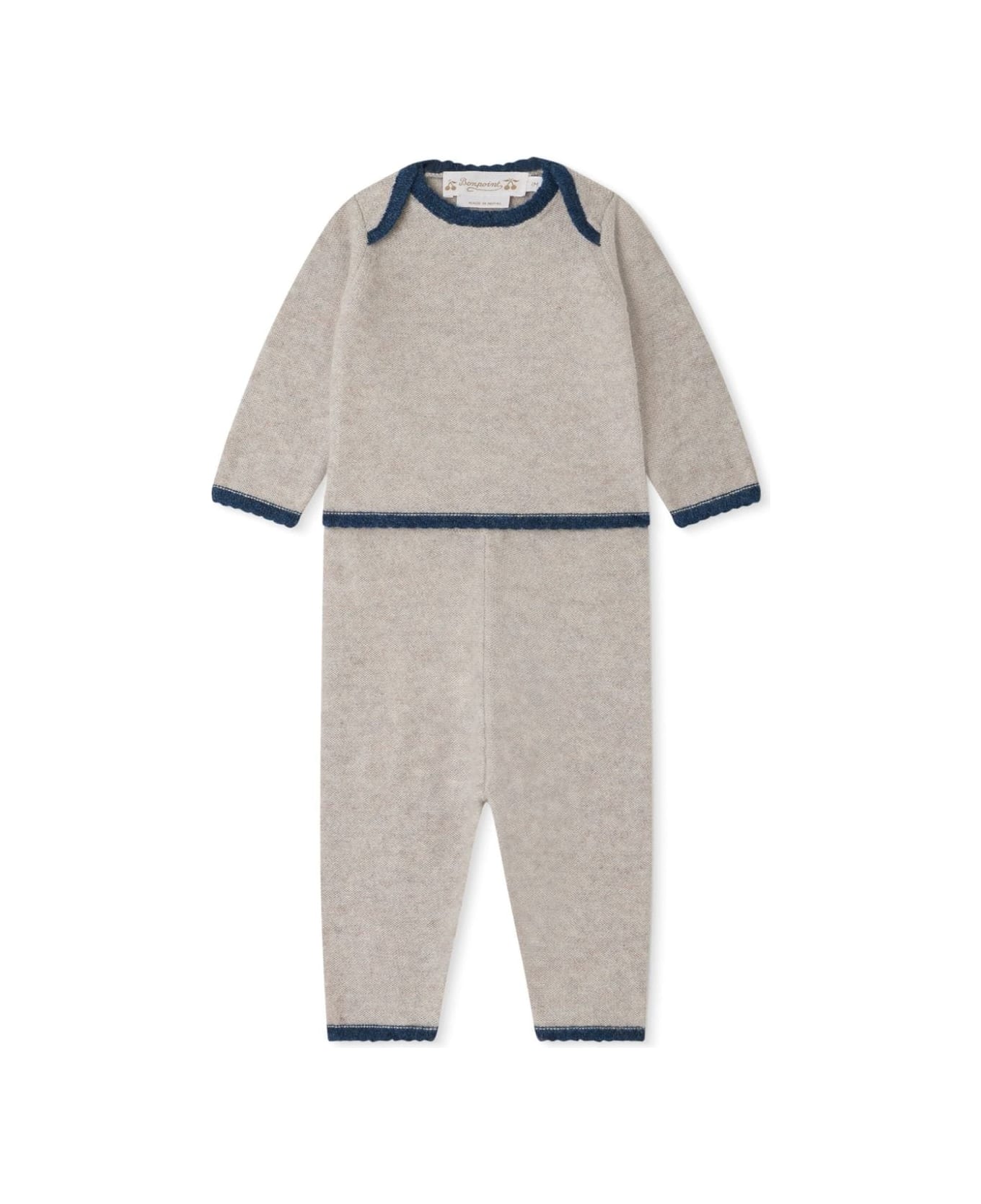 Bonpoint Bambini Set In Taupe - Grey