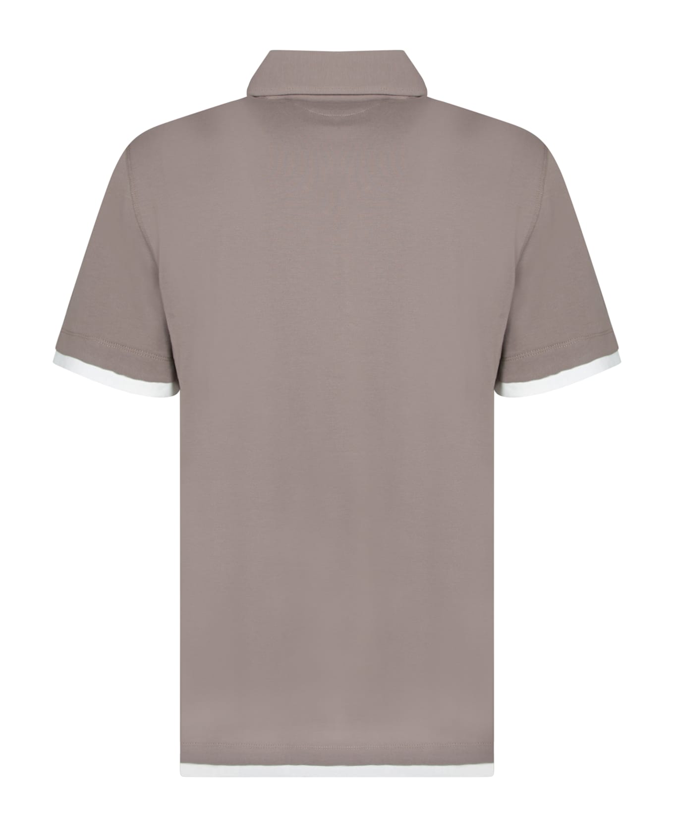 Brunello Cucinelli Taupe Piquã© Polo - Beige