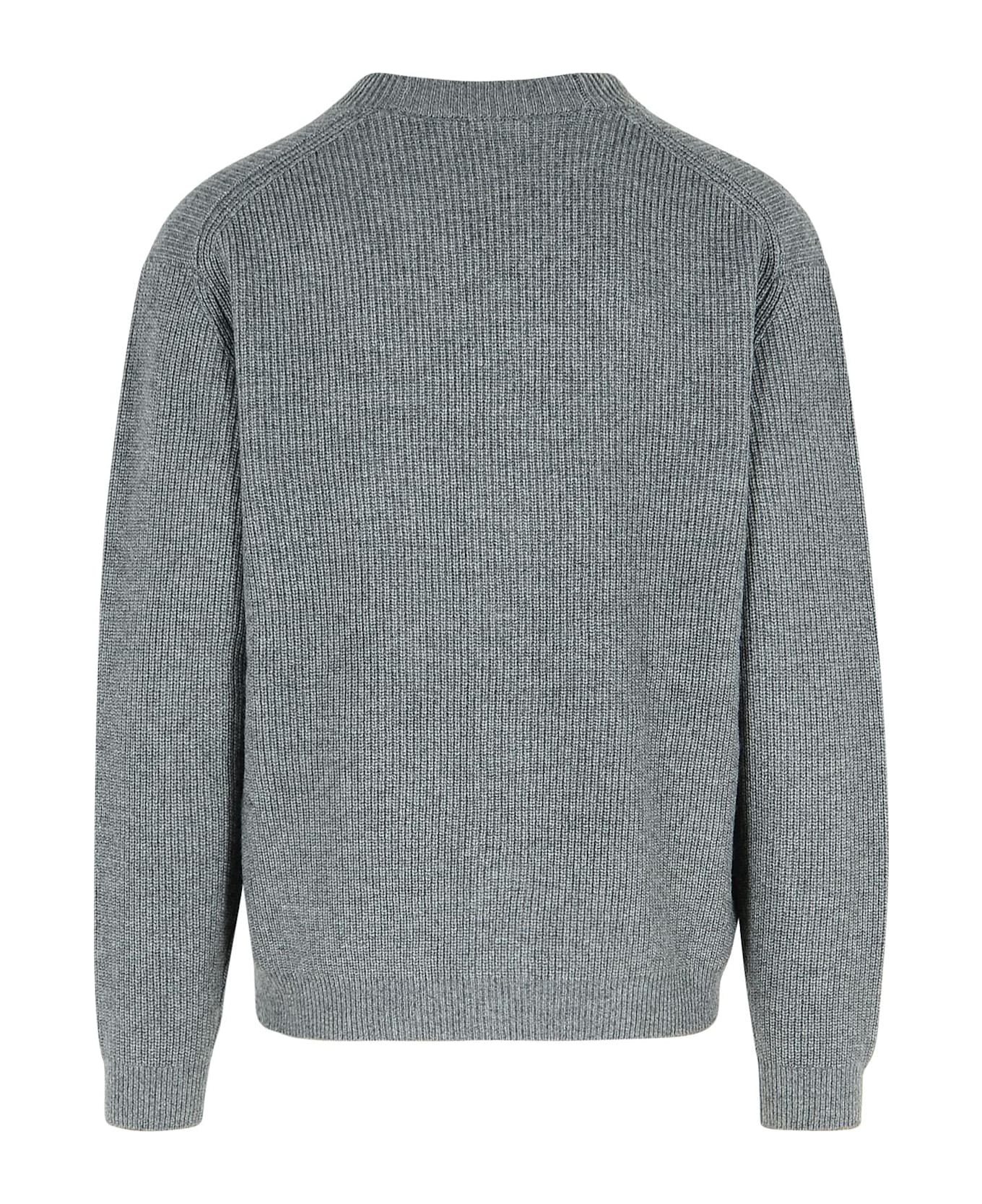 Maison Kitsuné Grey Wool Blend Cardigan - GREY