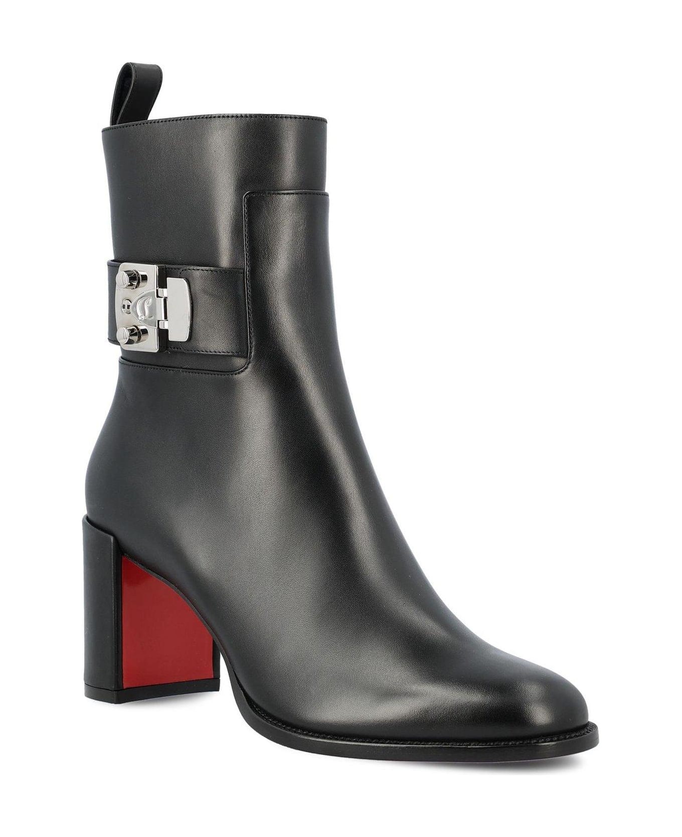 Christian Louboutin Booty Lock Low Boots - Black