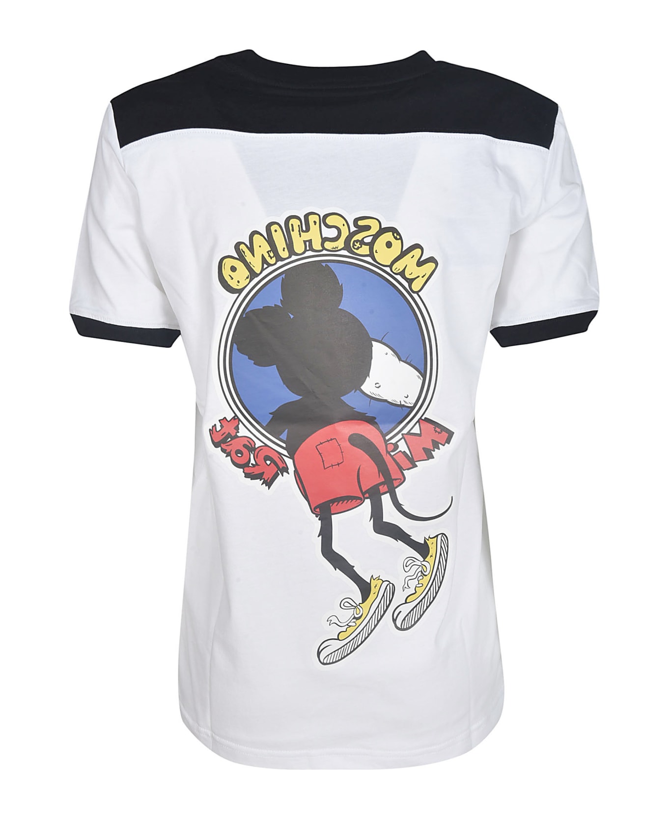 Moschino Mickey Rat Printed T-shirt - White/Multicolor