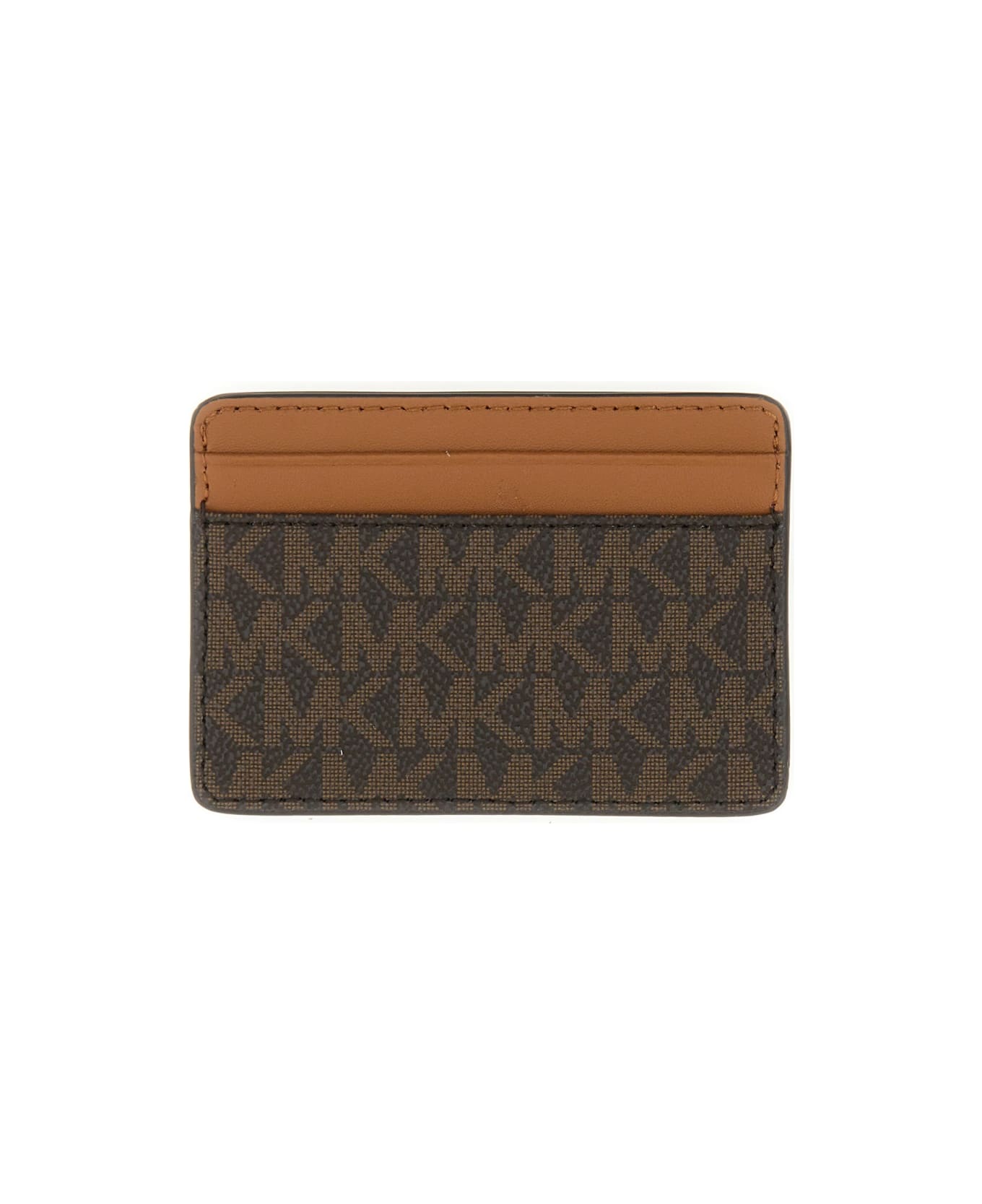 Michael Kors Card Holder With Logo - Brown