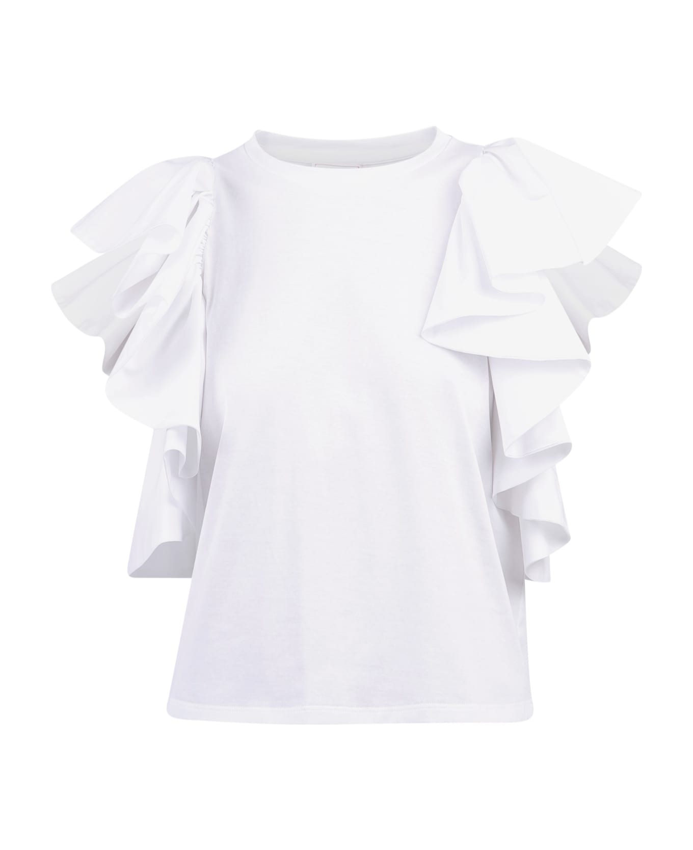 Alexander McQueen Ruched T-shirt - White Tシャツ