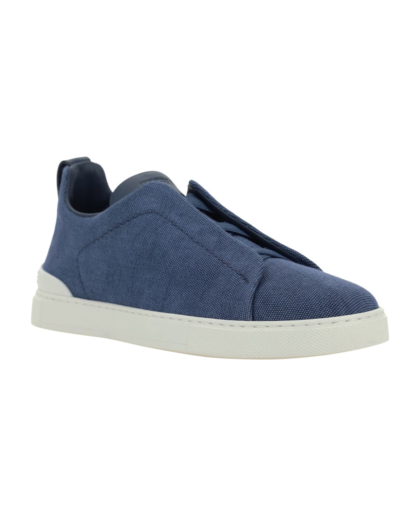 Zegna Low Top Sneakers - Blue Medio Unito