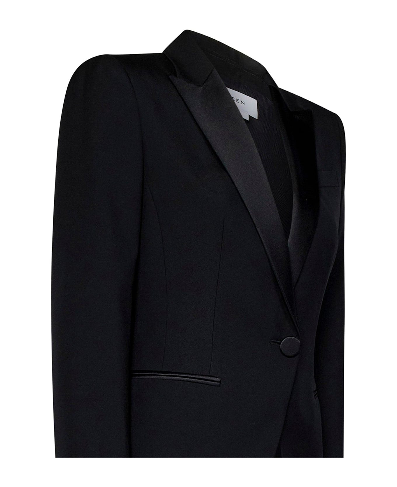 Alexander McQueen Single Breasted Tailored Blazer - Black