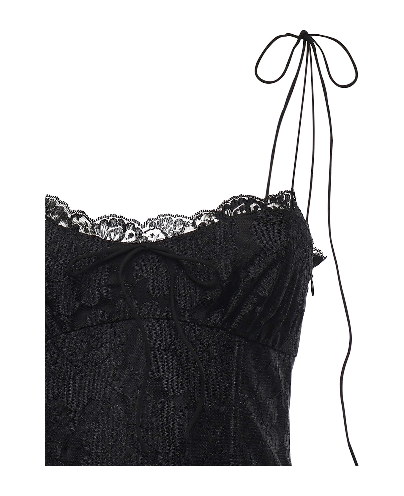 For Love & Lemons Claudia Rose Long Dress - Black