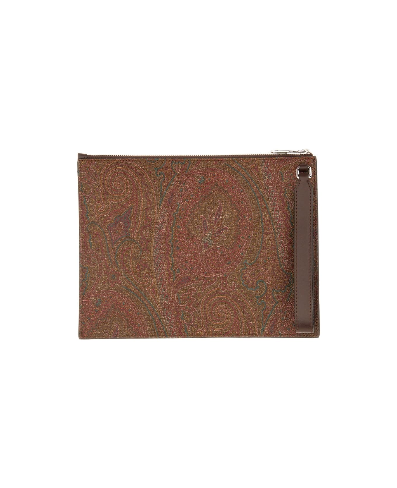 Etro Dpp Pouch "essential Paisley" - BROWN