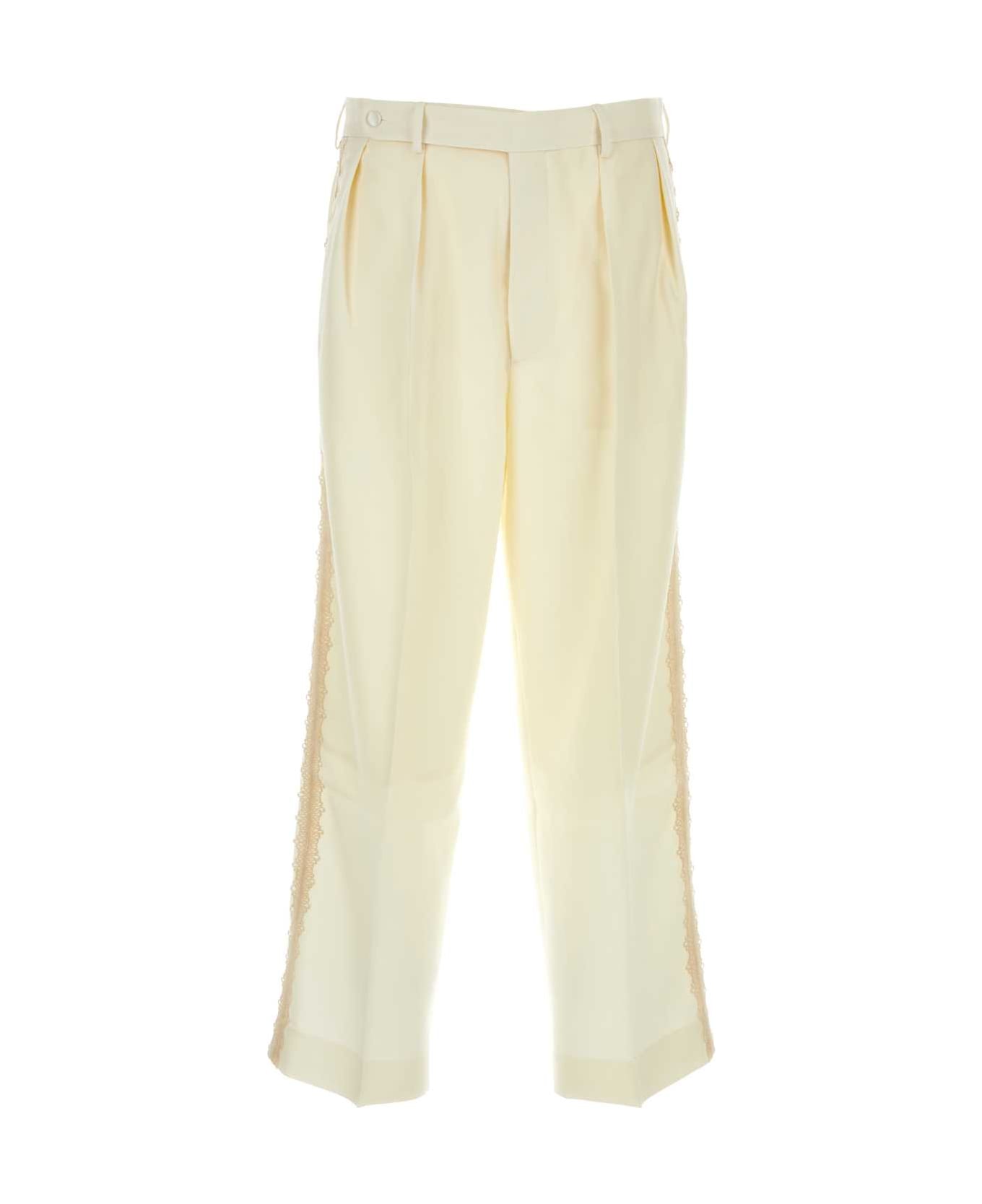 Bode Ivory Wool Pant - IVORY