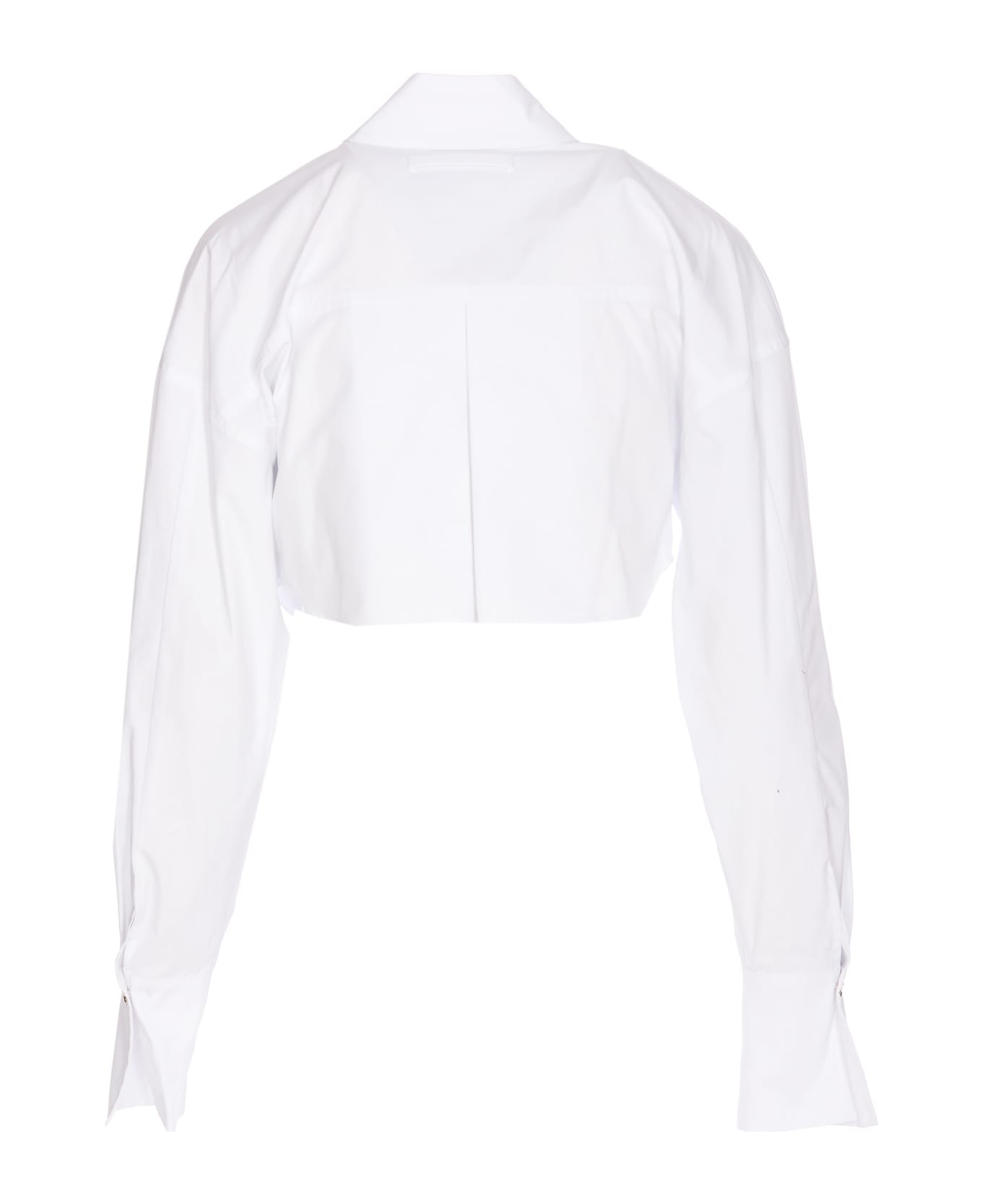Patrizia Pepe Essential Cropped Shirt - White