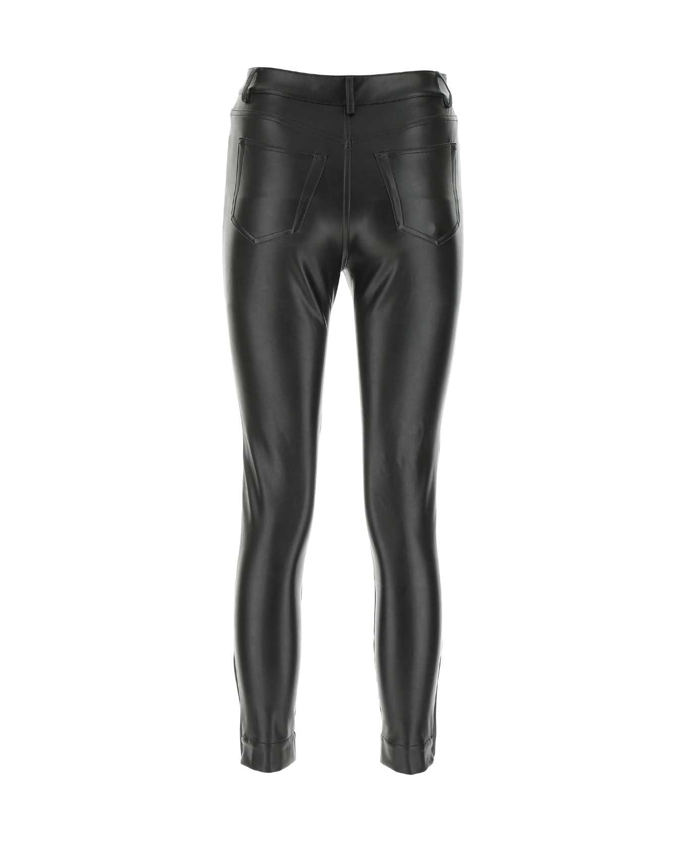 Michael Kors Black Synthetic Leather Pant - BLACK ボトムス