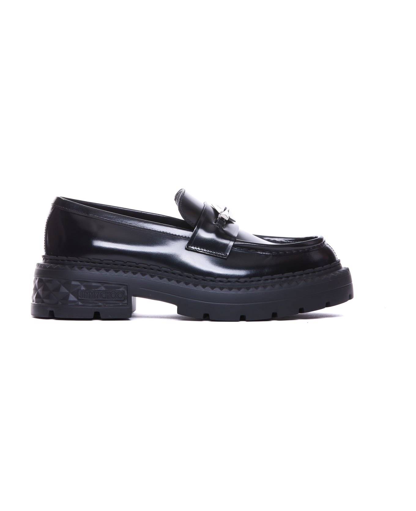 Jimmy Choo Marlow Diamond Loafers - Black