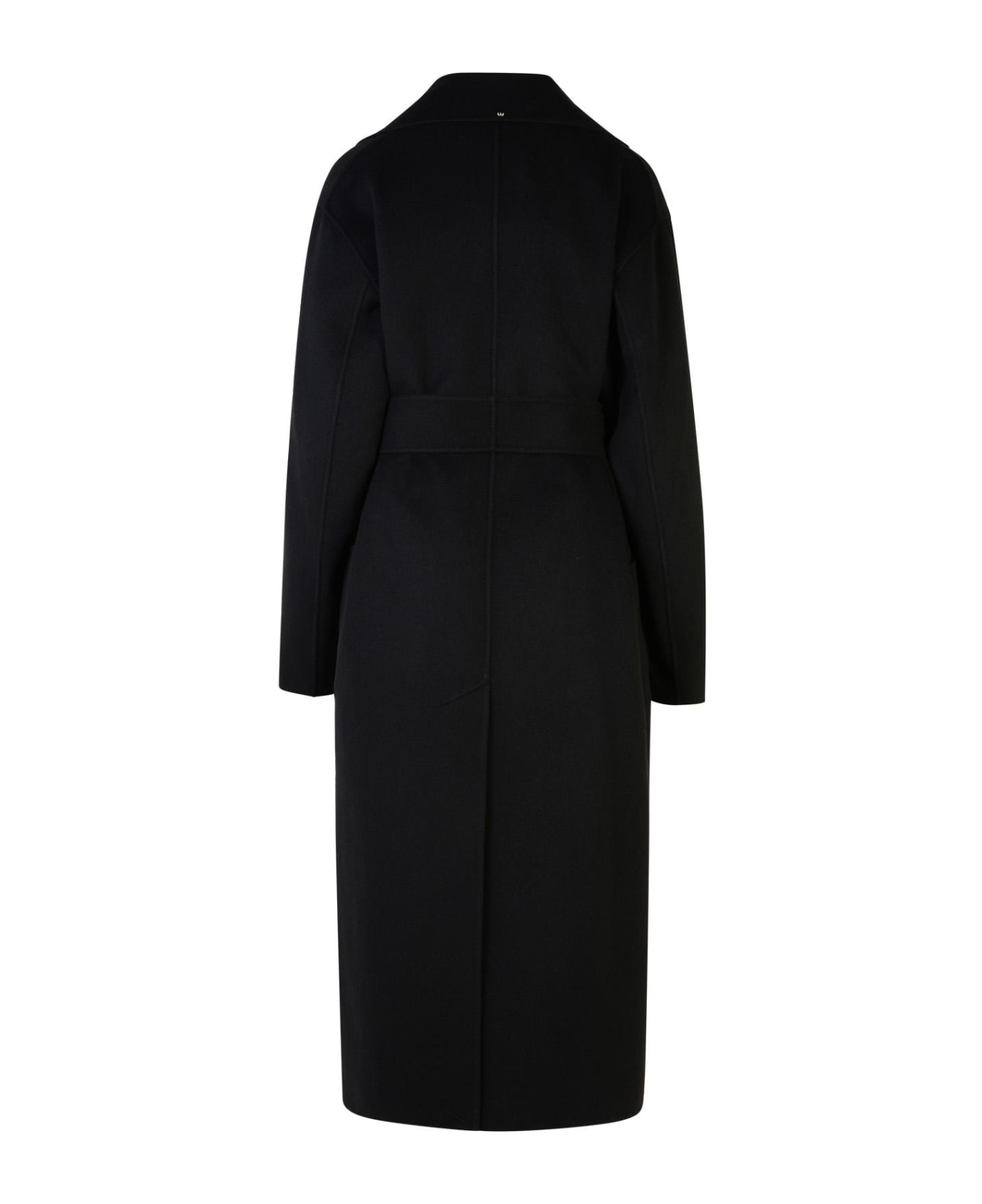SportMax 
veleno
 Black Wool Coat - Black