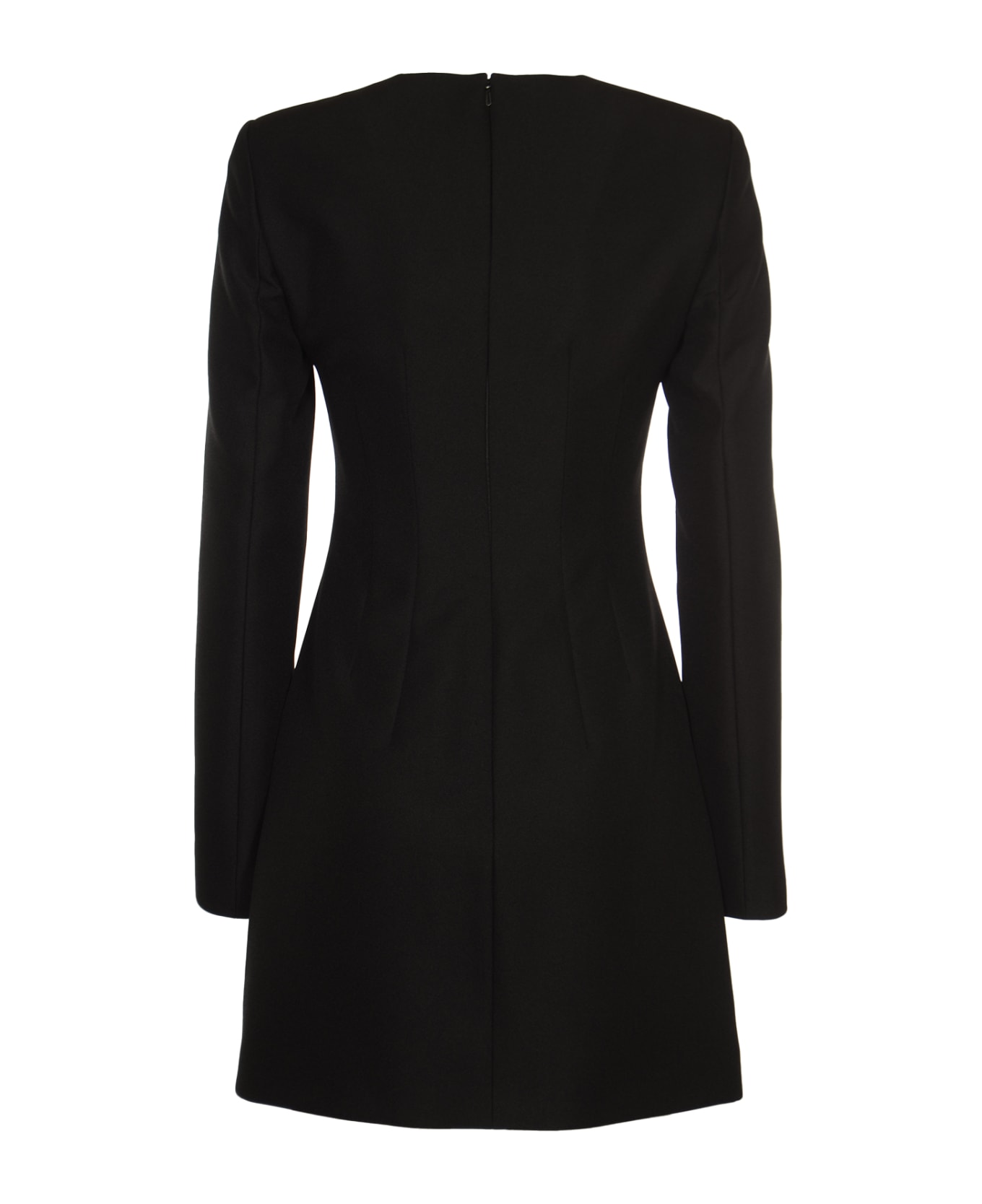 Philosophy di Lorenzo Serafini Rear Zip Longsleeved Short Dress - Black