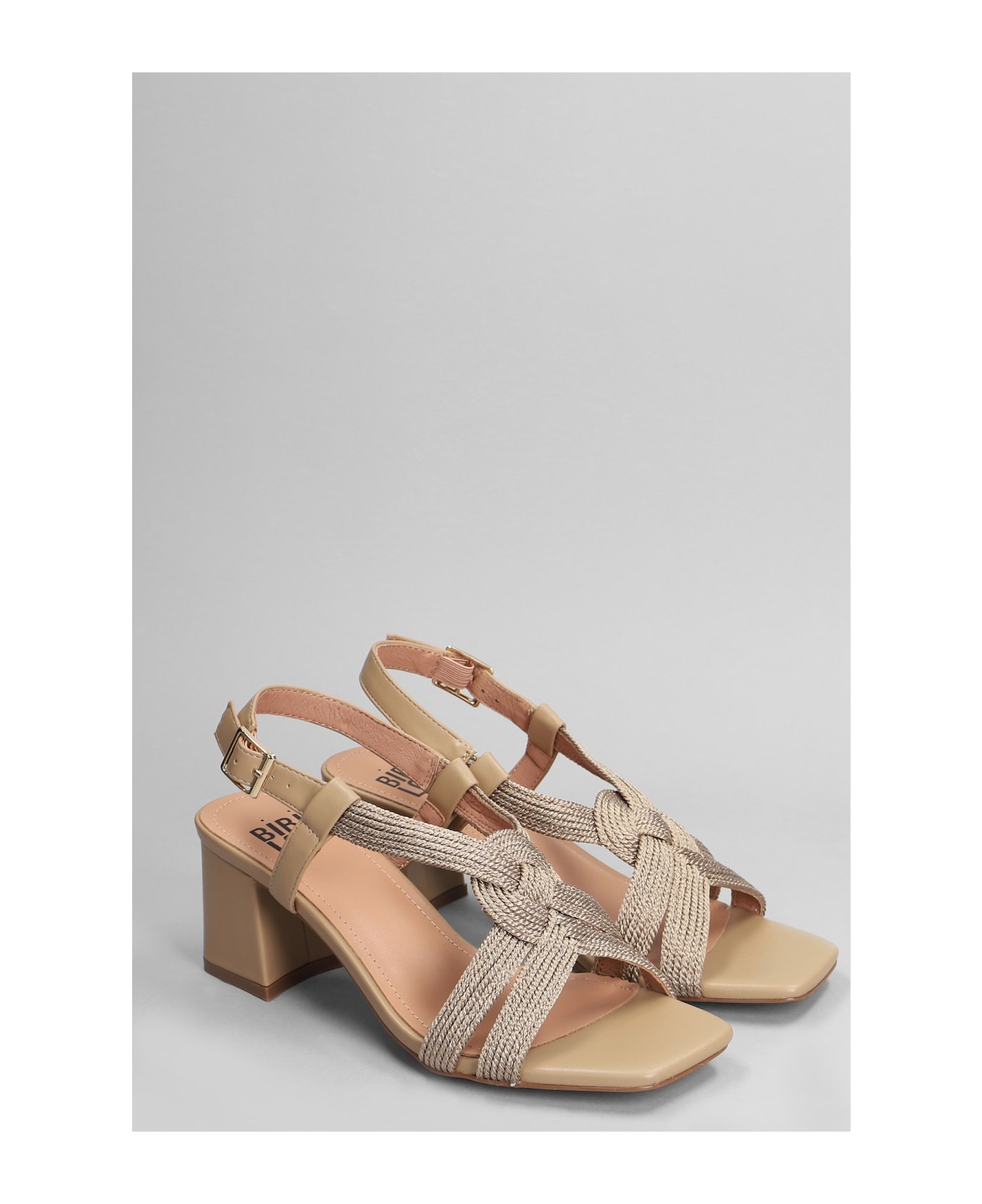 Bibi Lou Setsuko Sandals In Camel Leather - Camel