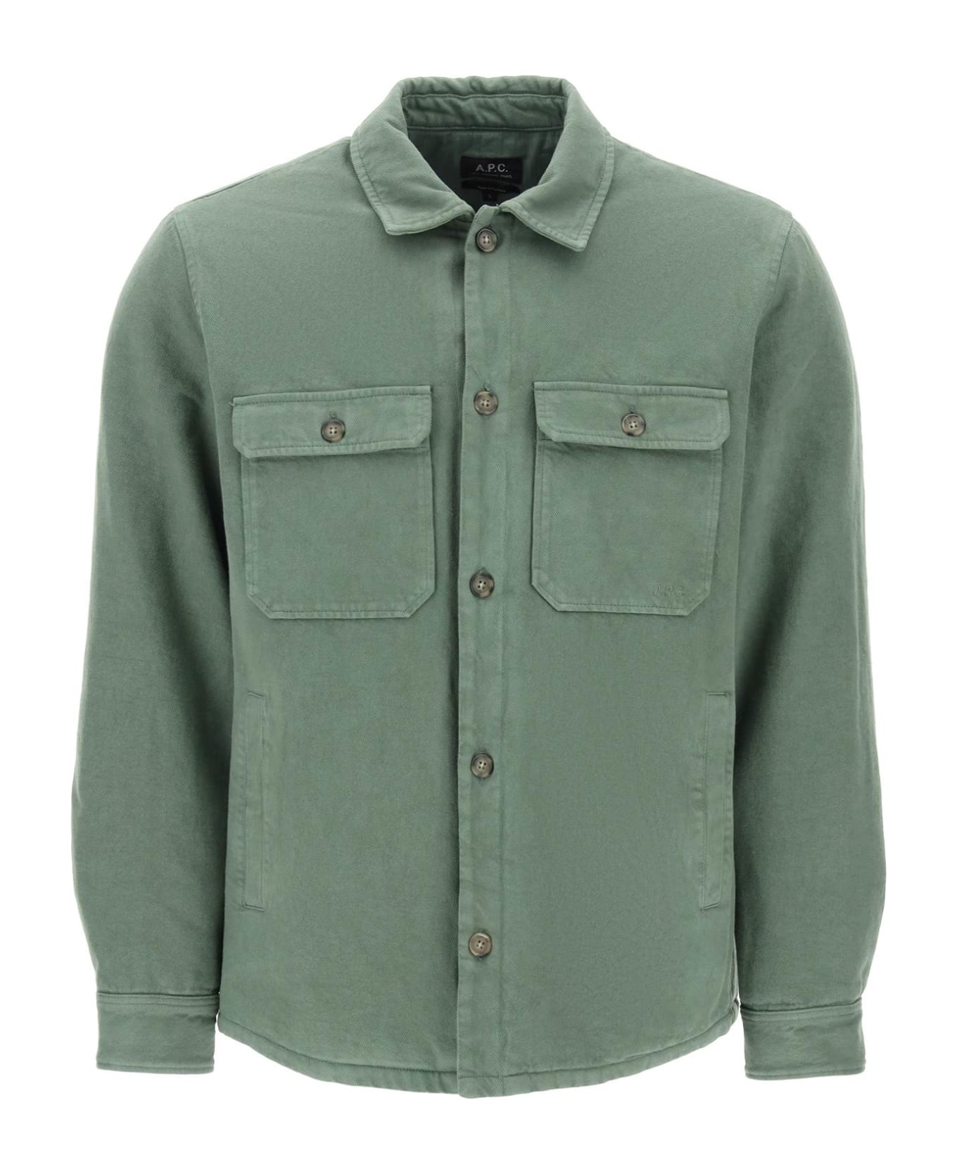 A.P.C. Alessio Padded Overshirt - FORET (Green)