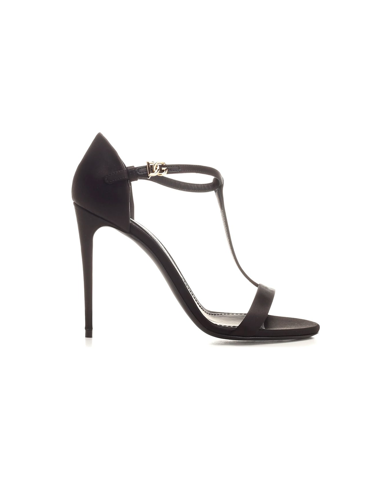 Dolce & Gabbana "t Bar" Sandal - Black