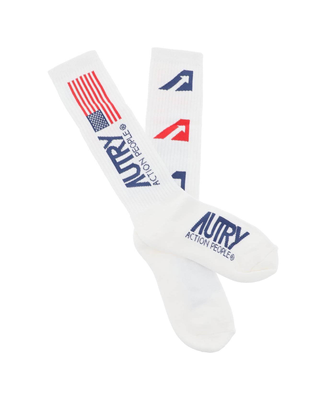 Autry Logo Socks - White 靴下