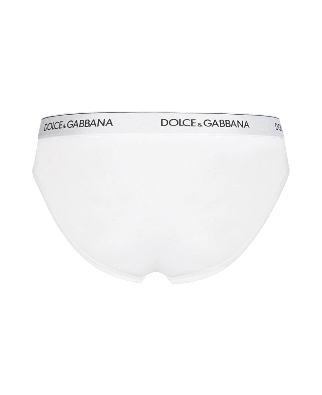 Dolce & Gabbana Two-pack Of Logo Briefs - BIANCO OTTICO (White) ショーツ