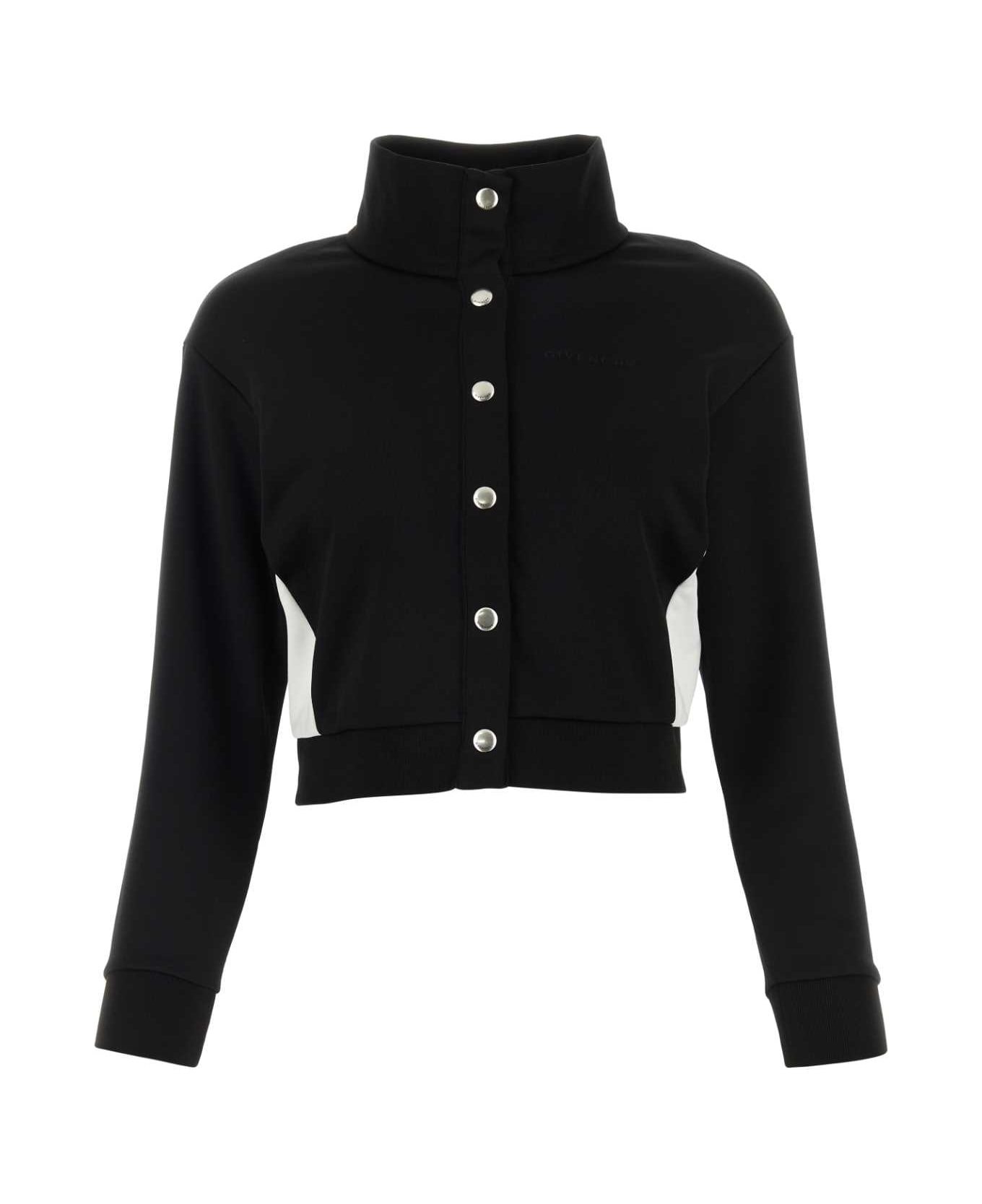 Givenchy Black Polyester Blend Sweatshirt - BLACK/WHITE カーディガン