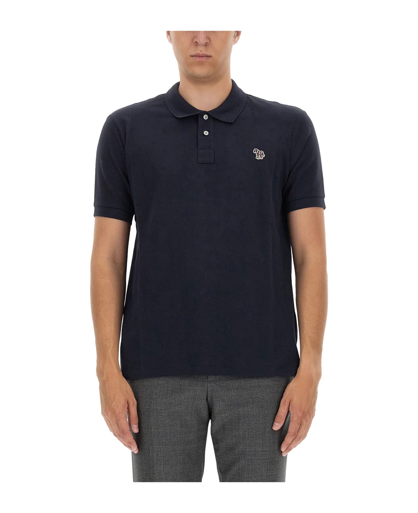 PS by Paul Smith Polo With Logo Patch - BLU